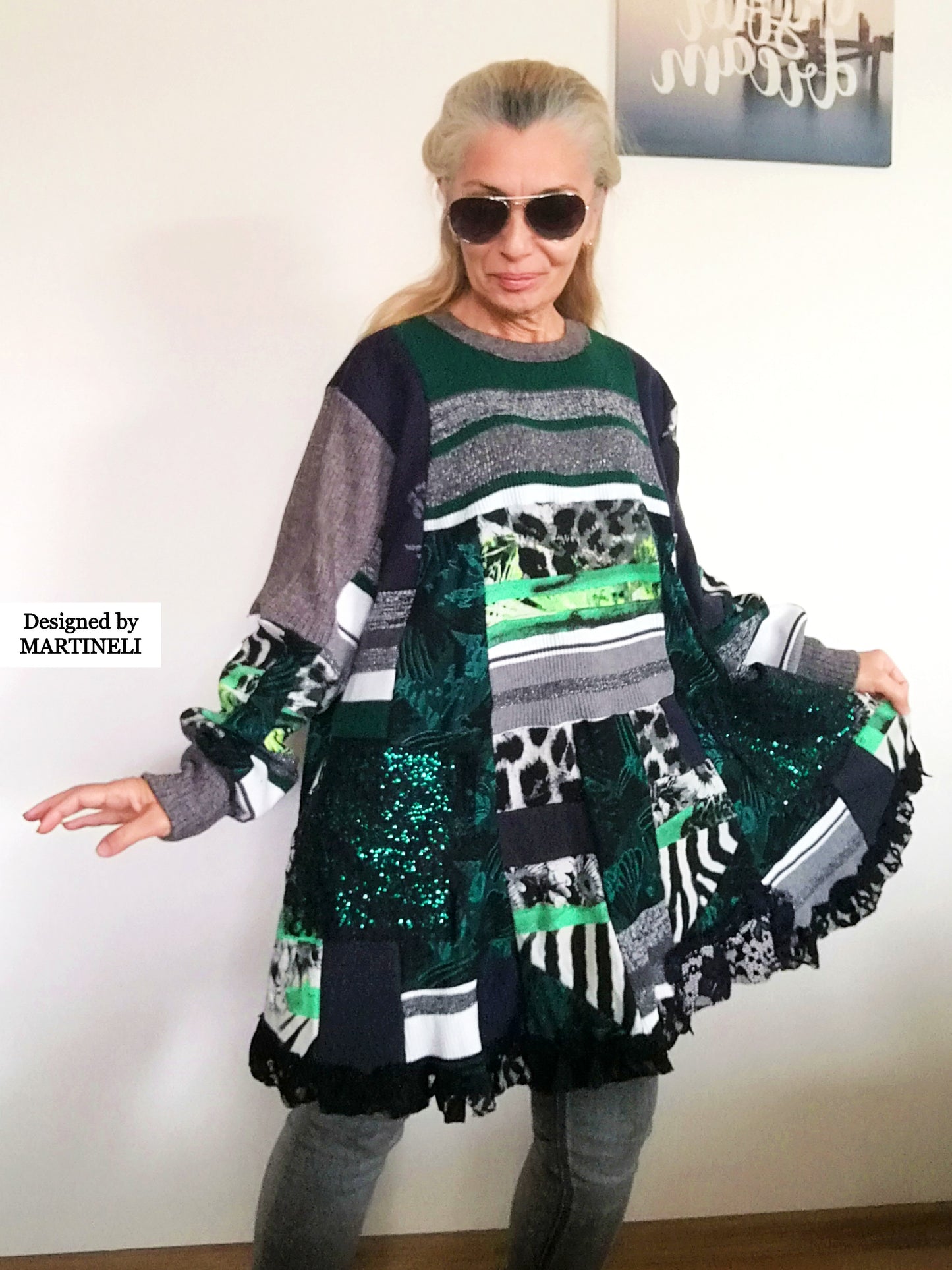 Plus Size Sweater Dress 5XL Boho Tunic Dress