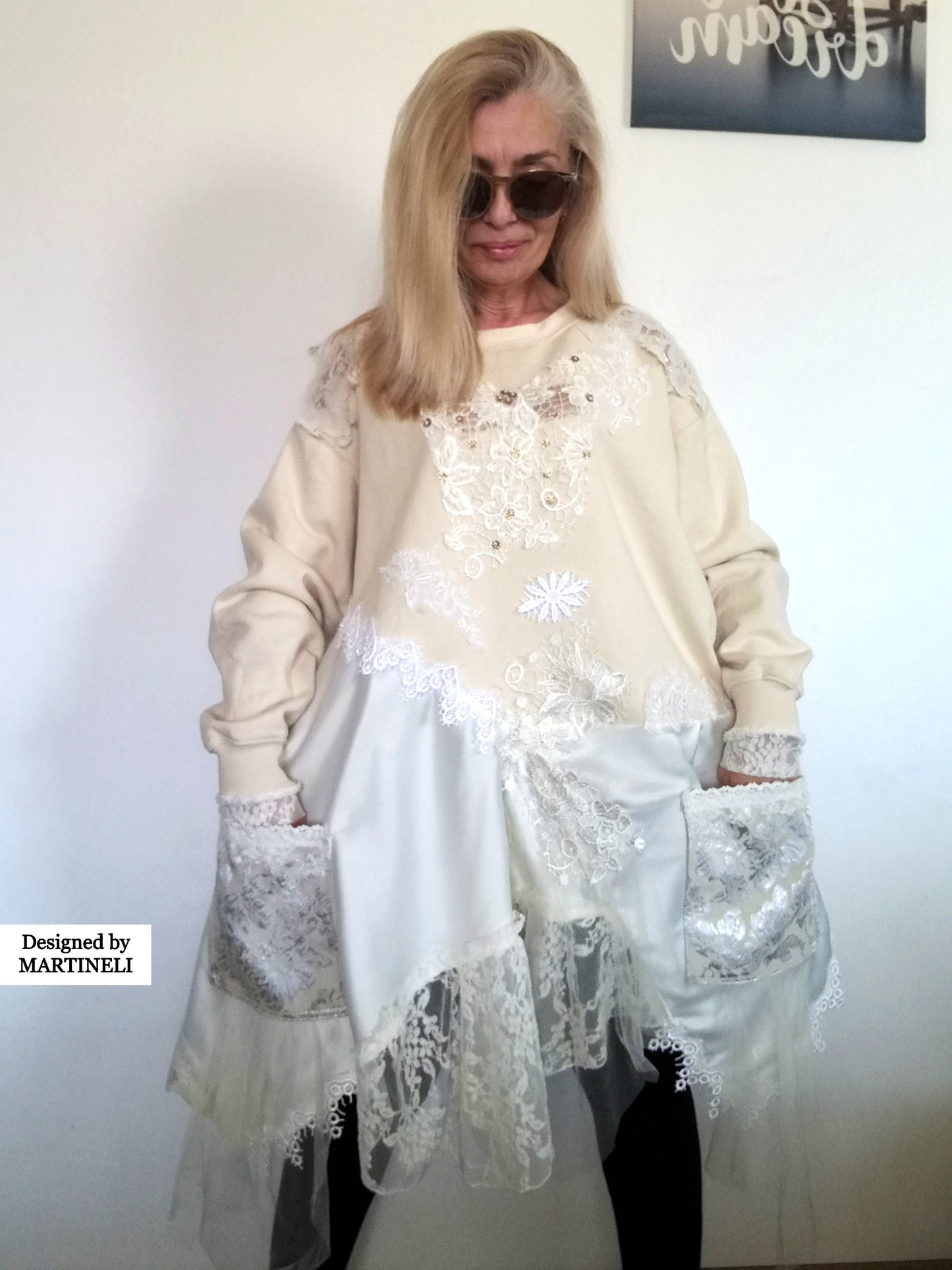 Plus Size Sweatshirt Dress 3XL Loose Satin Dress