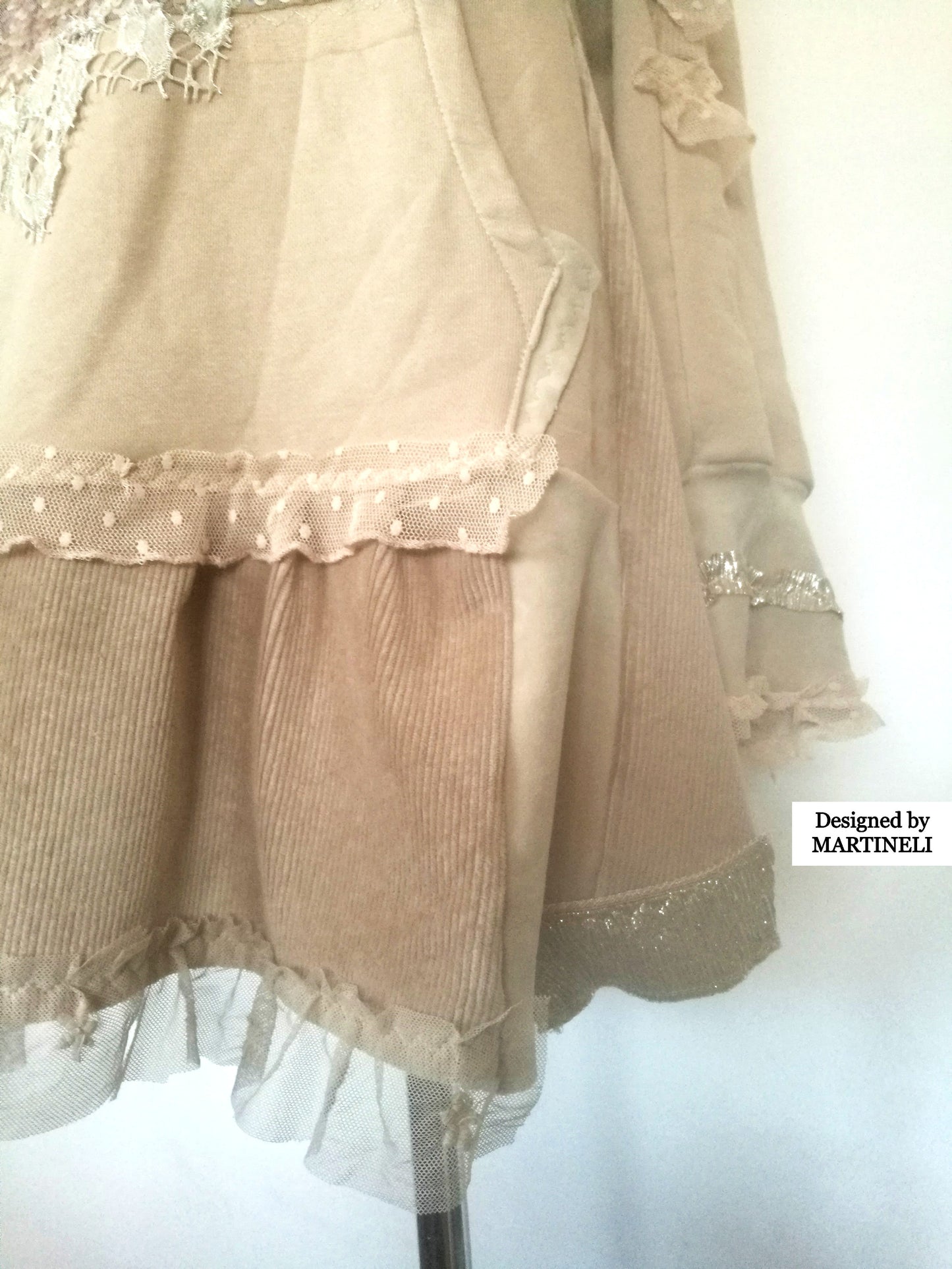 Plus Size Sweatshirt Dress 3XL Maxi Beige Cotton Top