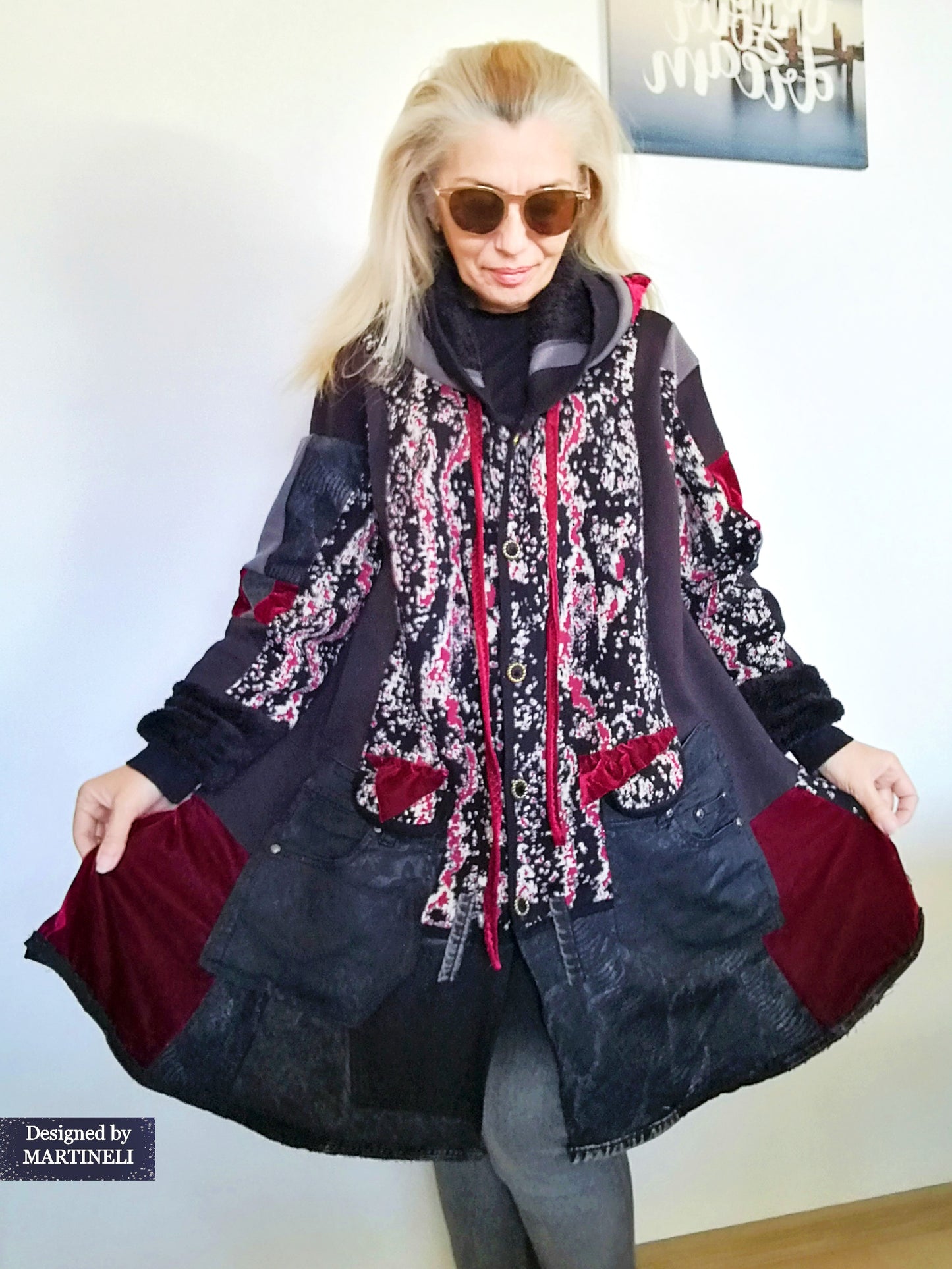 Plus Size Hooded Cardigan Jacket 3XL Loose Hoodie Dress