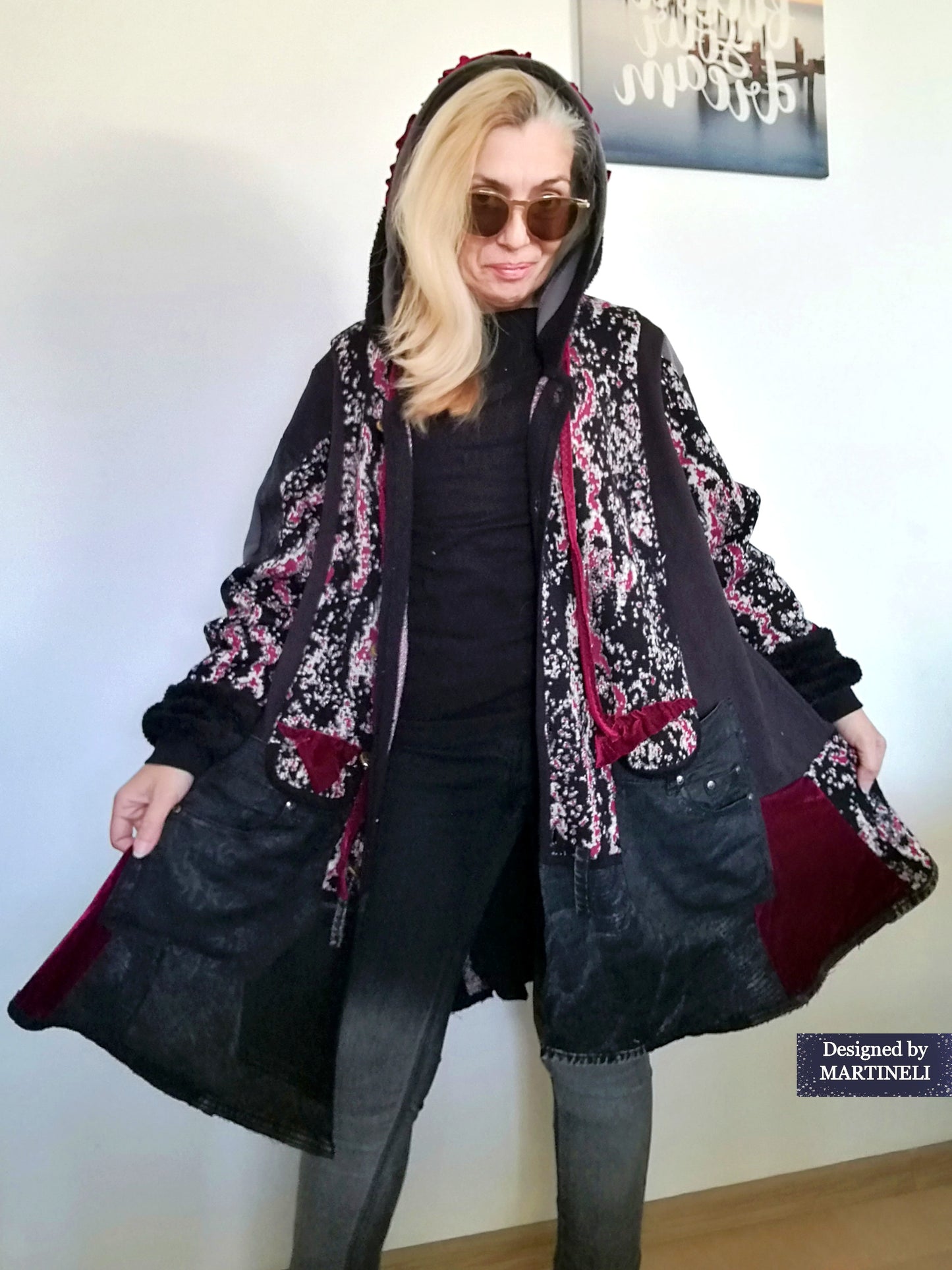 Plus Size Hooded Cardigan Jacket 3XL Loose Hoodie Dress