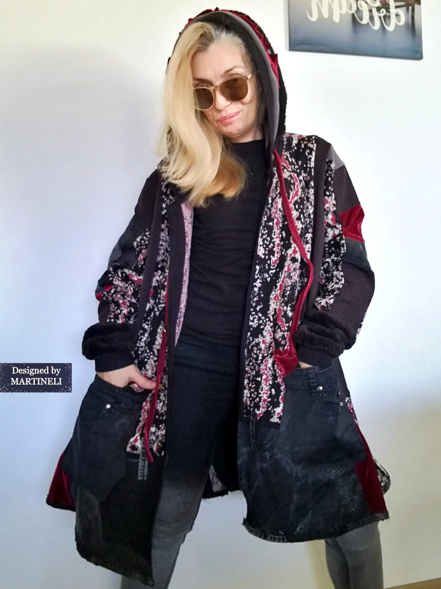 Plus Size Hooded Cardigan Jacket 3XL Loose Hoodie Dress