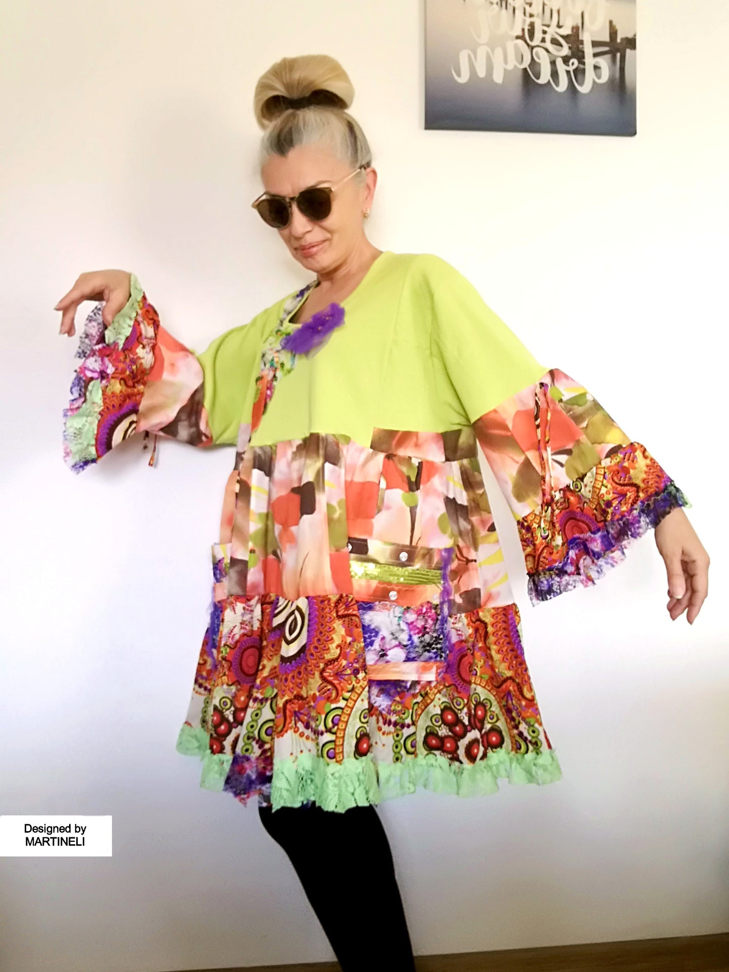 Plus Size Floral Dress 3XL Maxi Summer Tunic Dress