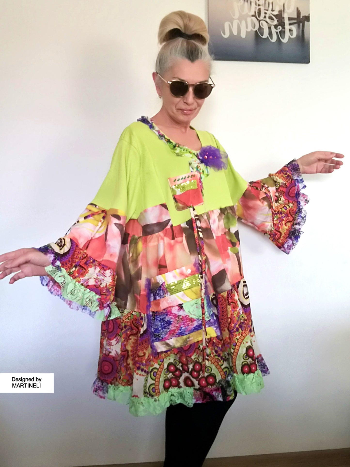 Plus Size Floral Dress 3XL Maxi Summer Tunic Dress