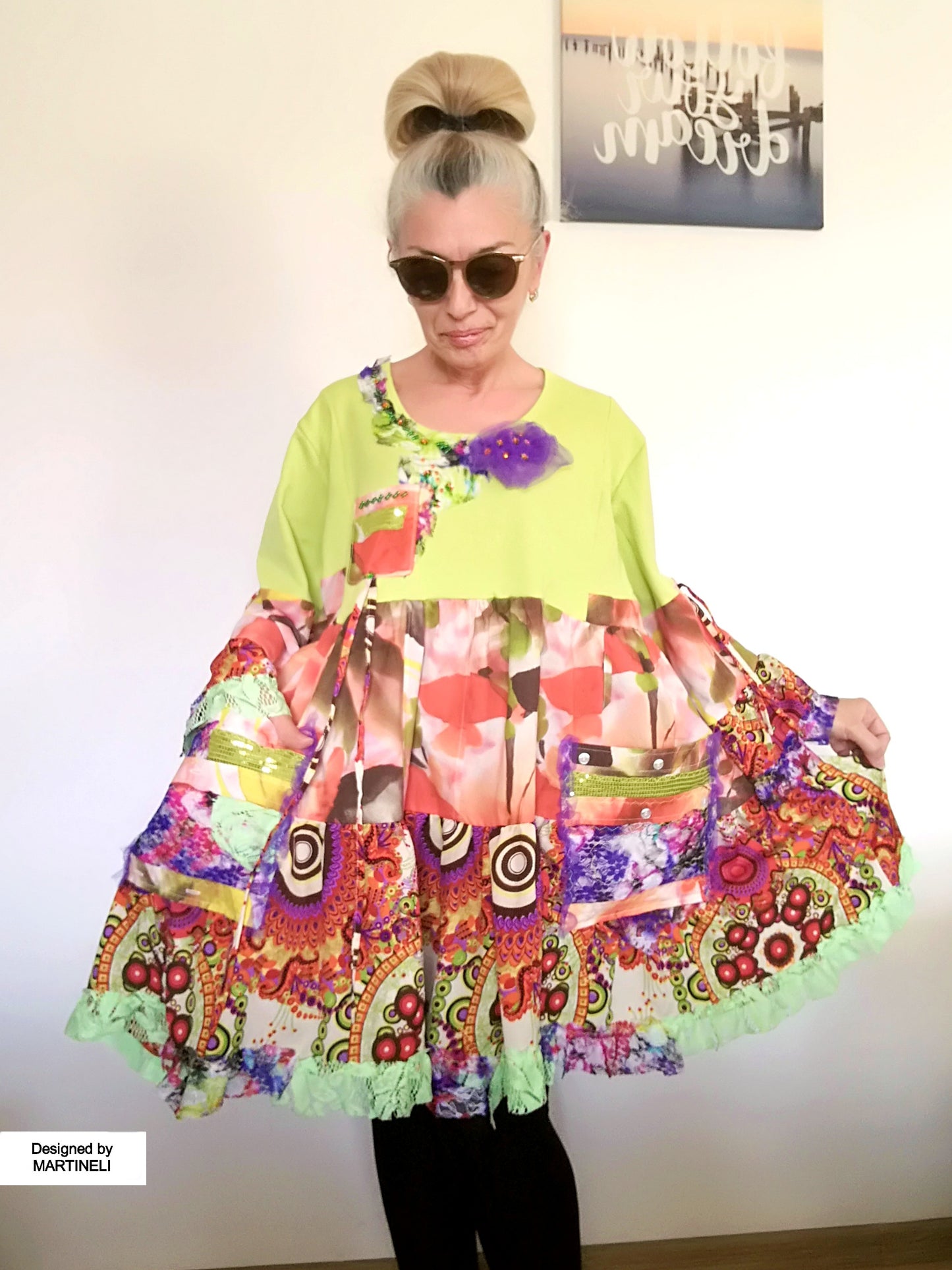 Plus Size Floral Dress 3XL Maxi Summer Tunic Dress
