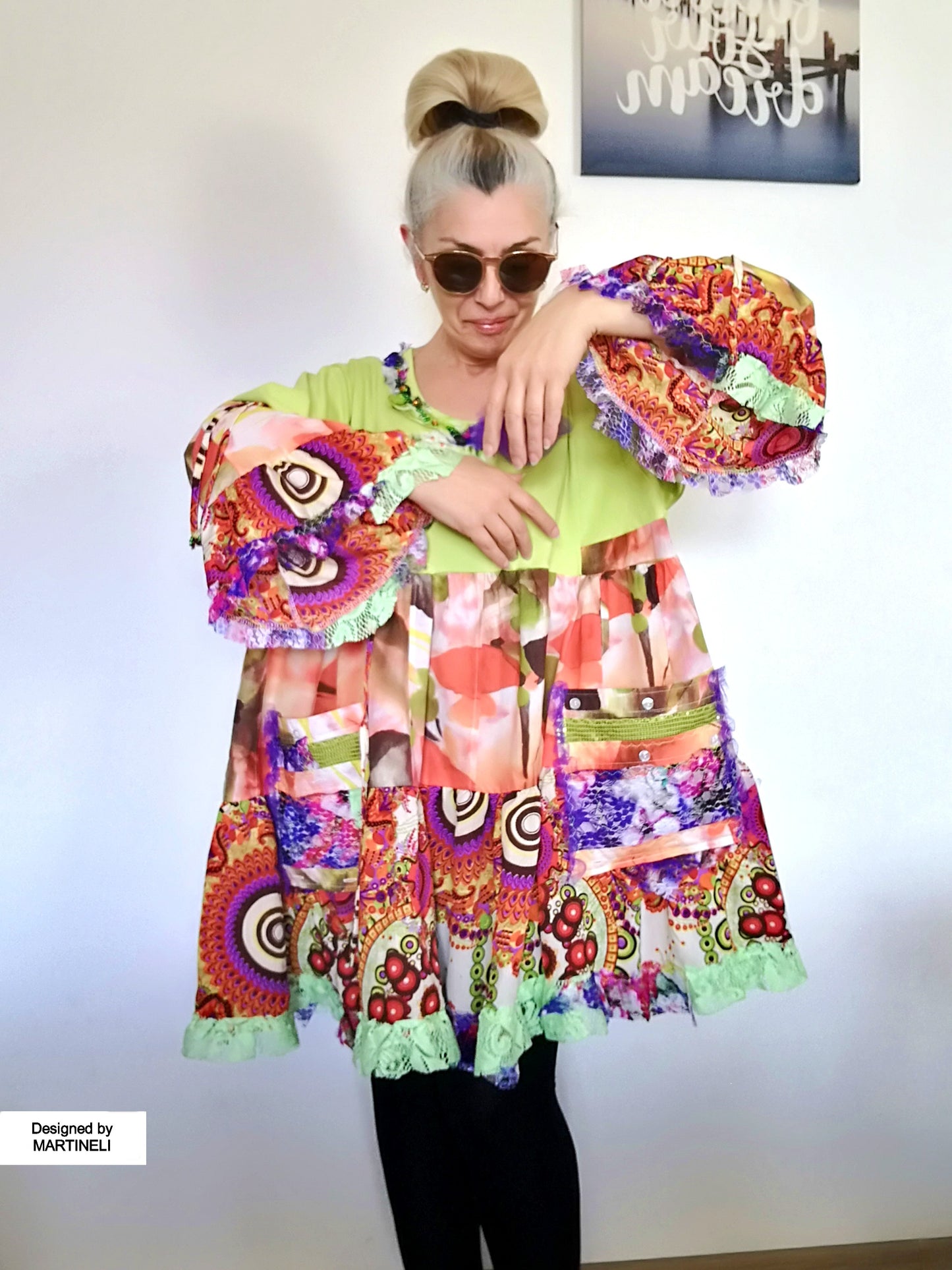 Plus Size Floral Dress 3XL Maxi Summer Tunic Dress