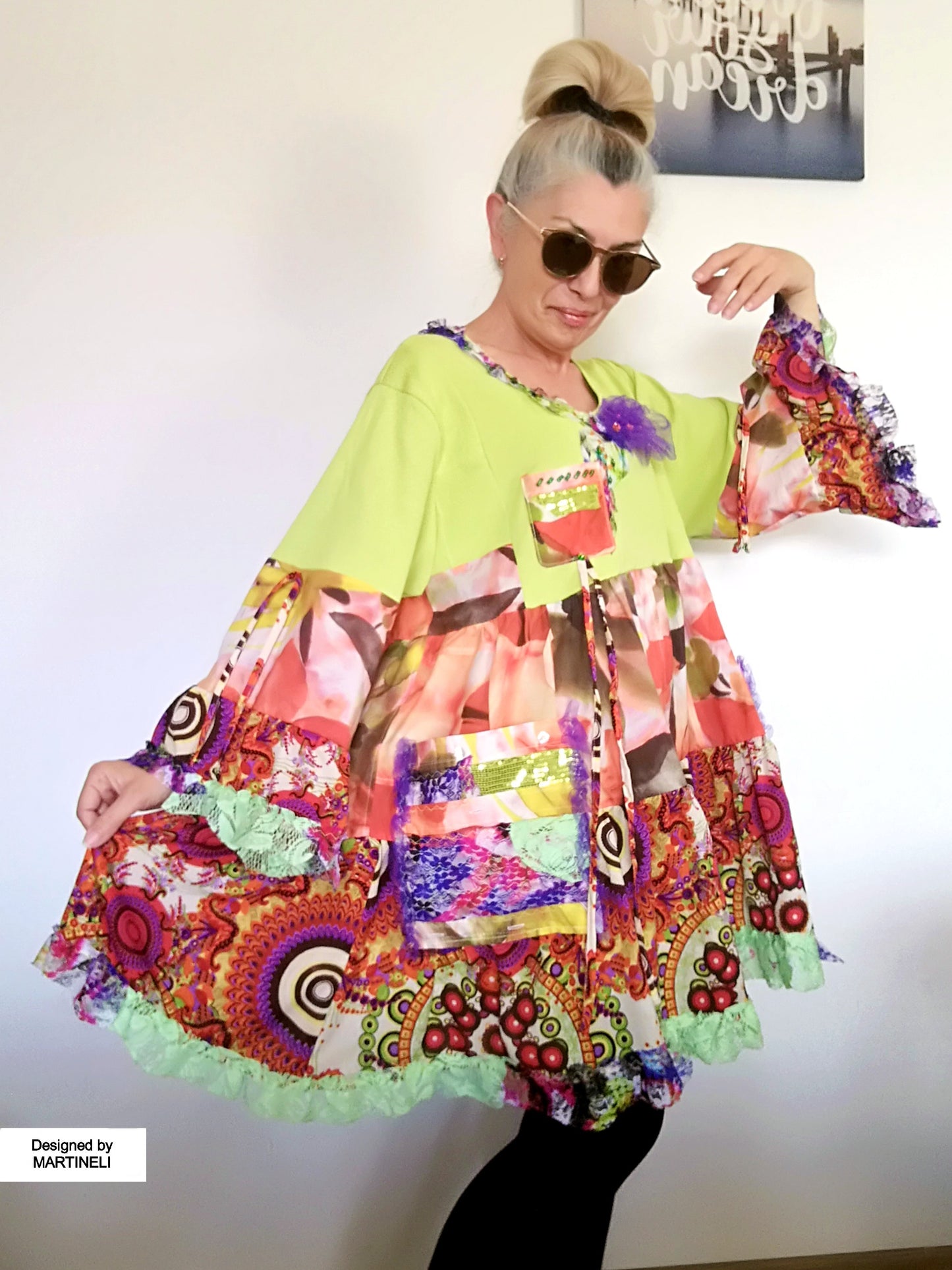 Plus Size Floral Dress 3XL Maxi Summer Tunic Dress