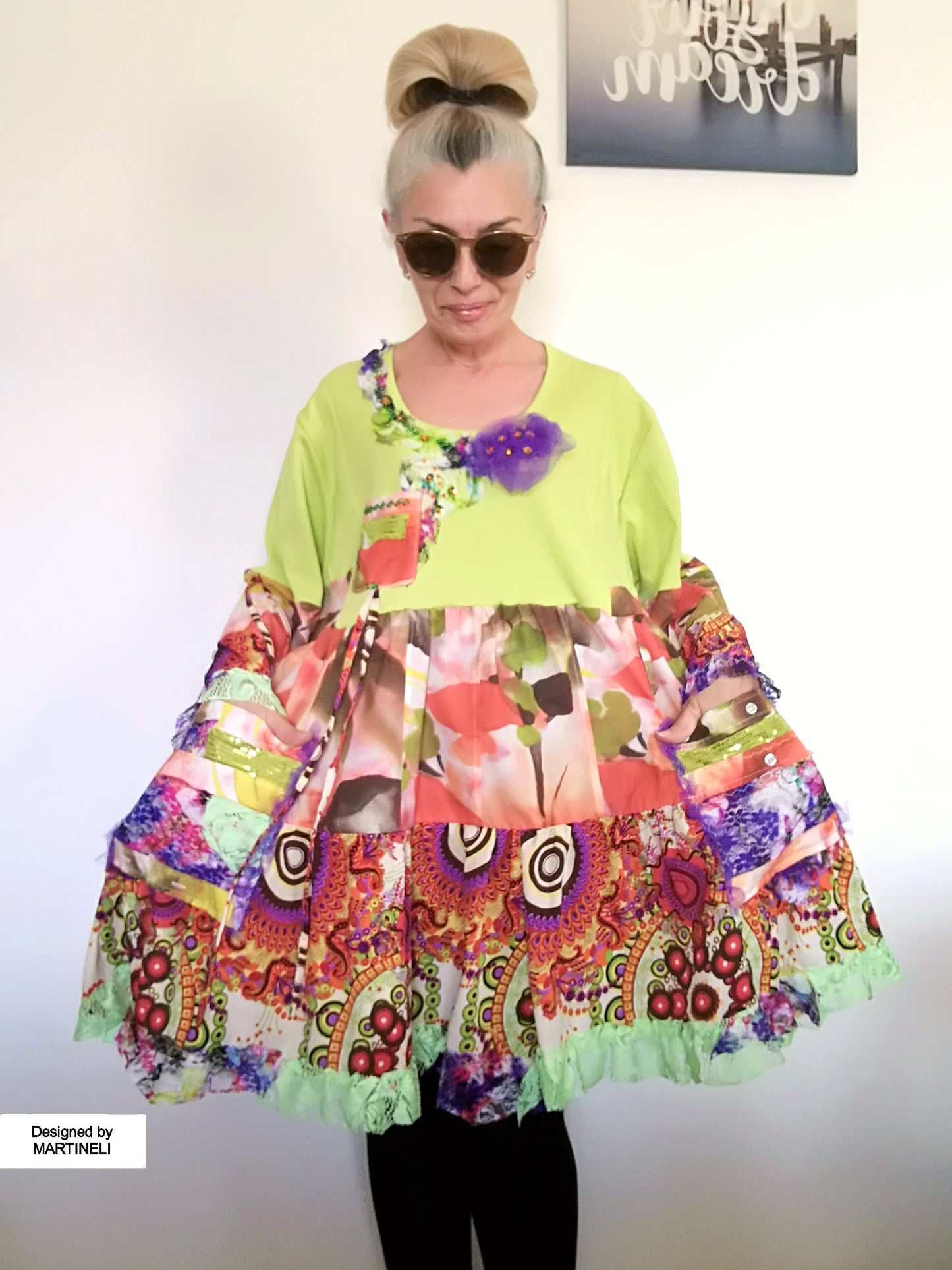Plus Size Floral Dress 3XL Maxi Summer Tunic Dress