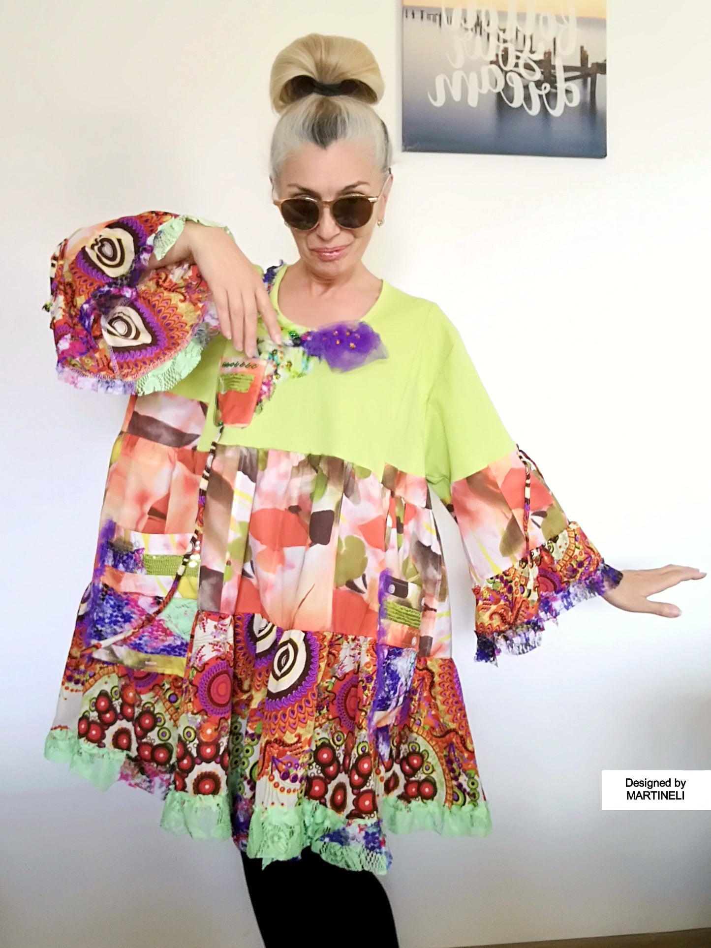 Plus Size Floral Dress 3XL Maxi Summer Tunic Dress
