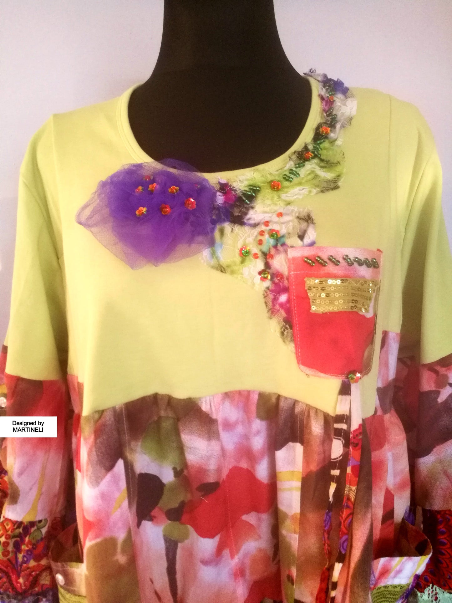 Plus Size Floral Dress 3XL Maxi Summer Tunic Dress