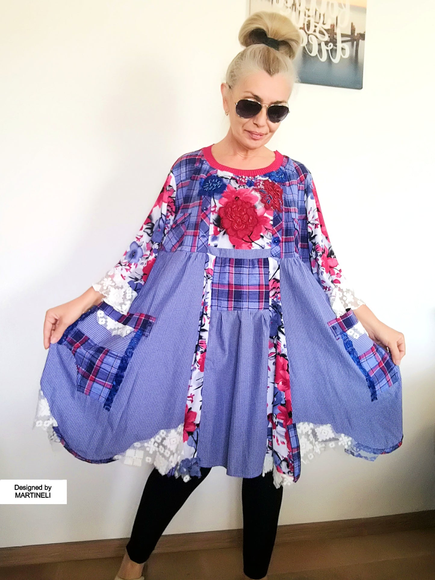 Plus Size Floral Shirtdress 4XL Maxi Embroidered Summer Dress