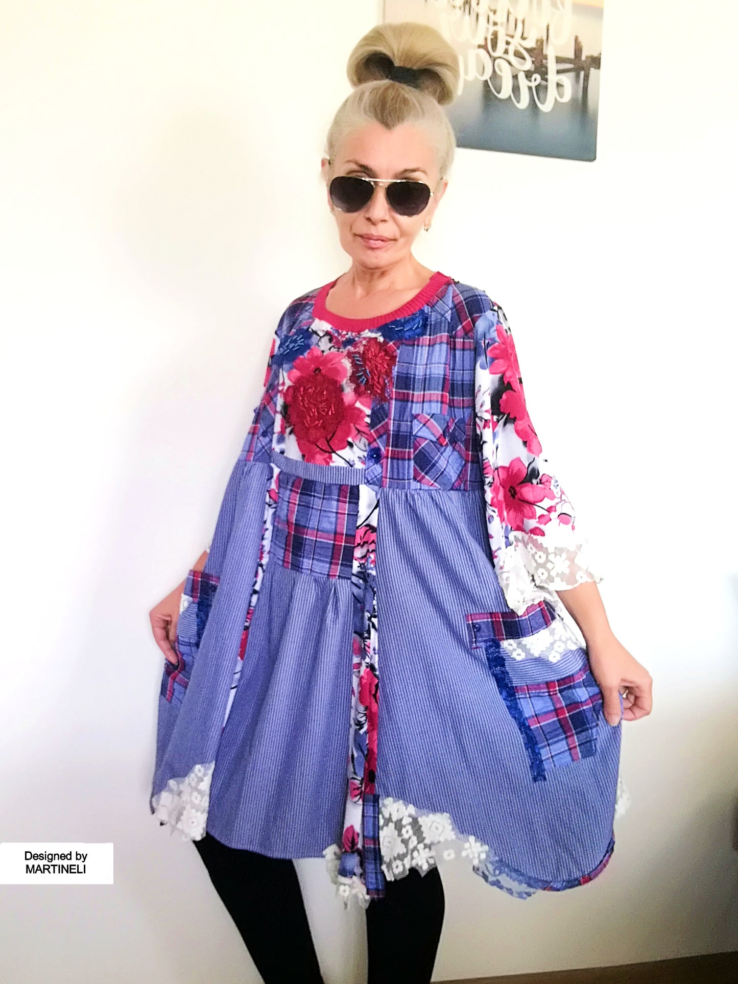Plus Size Floral Shirtdress 4XL Maxi Embroidered Summer Dress