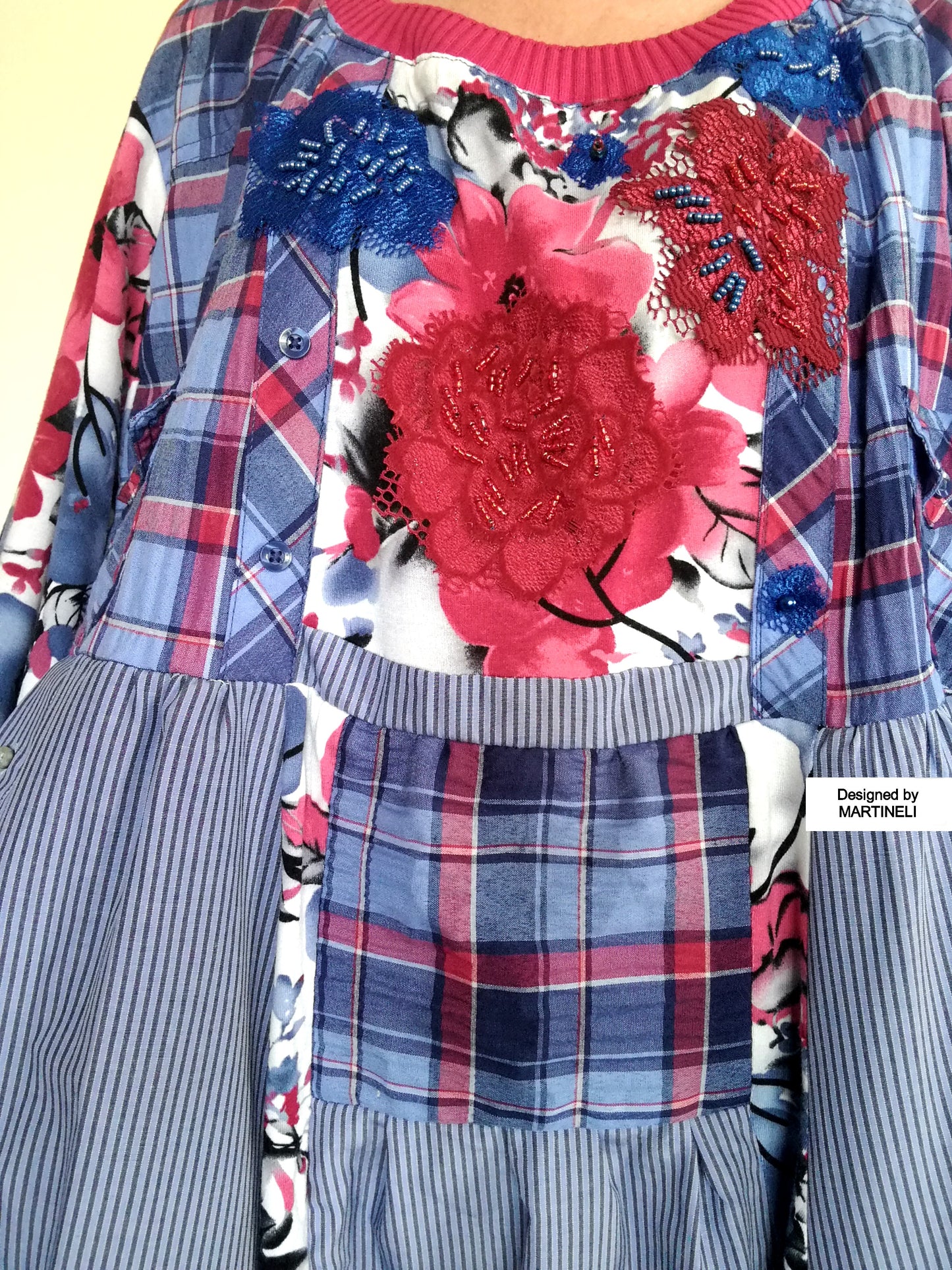 Plus Size Floral Shirtdress 4XL Maxi Embroidered Summer Dress
