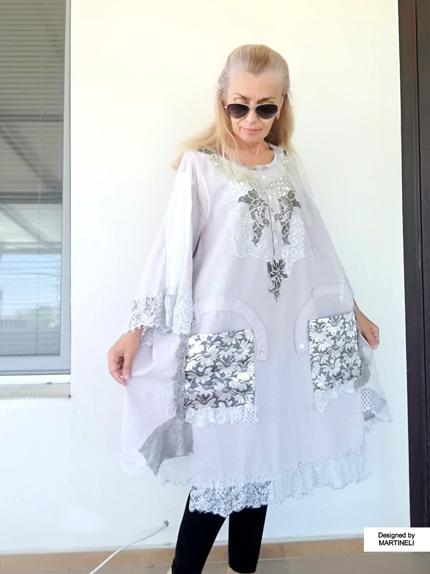 PLUS SIZE LINEN DRESS 5XL MAXI BOHO SHIRT DRESS