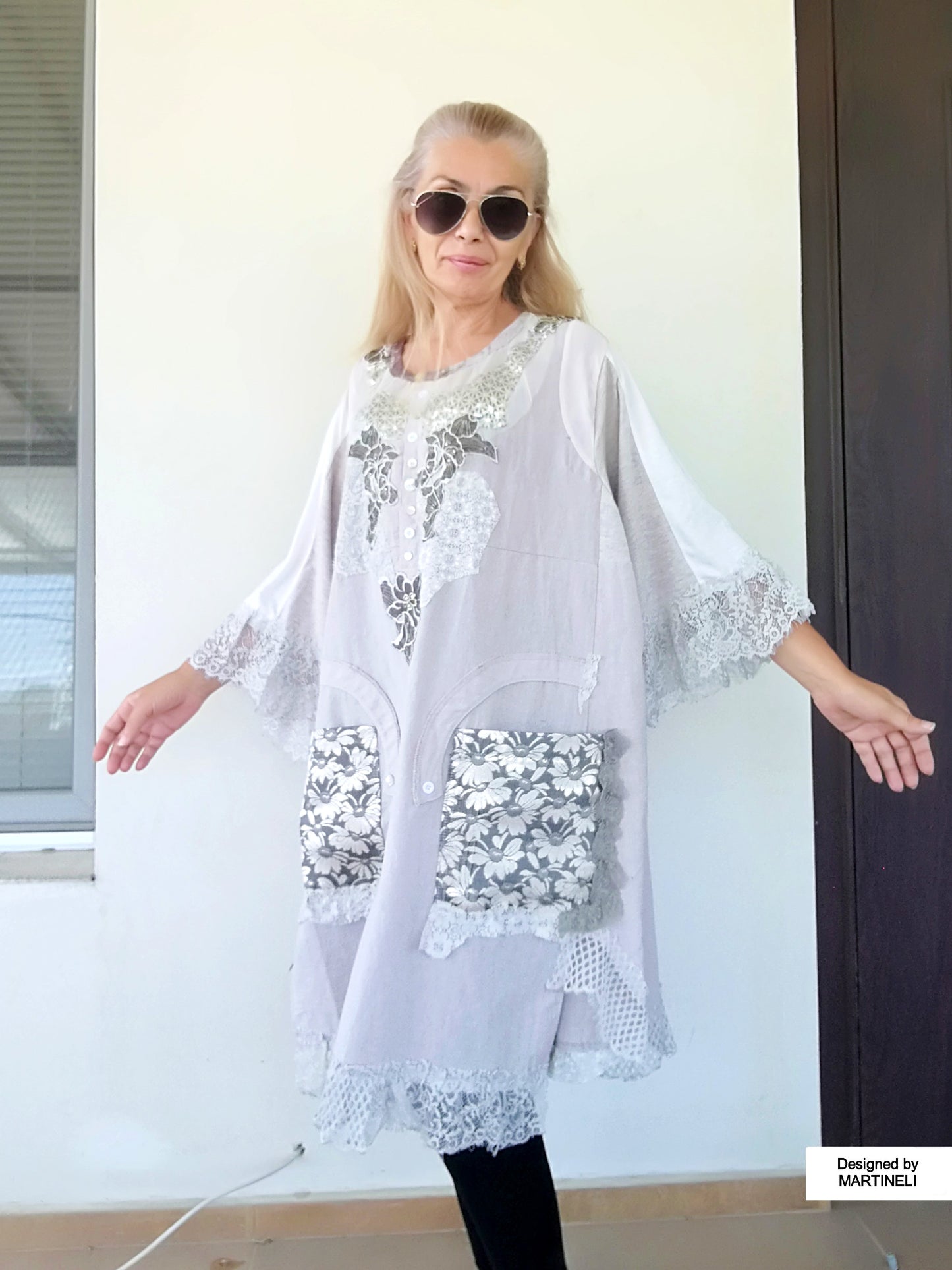 PLUS SIZE LINEN DRESS 5XL MAXI BOHO SHIRT DRESS