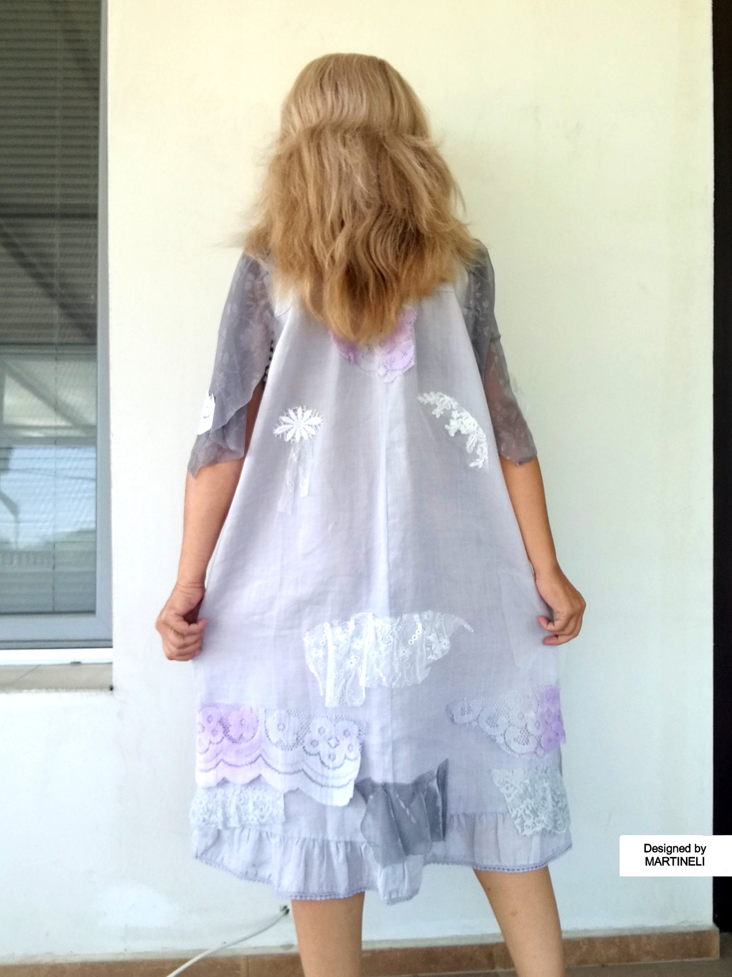 Plus Size Embroidered Linen Dress 2XL Maxi Boho Summer Dress
