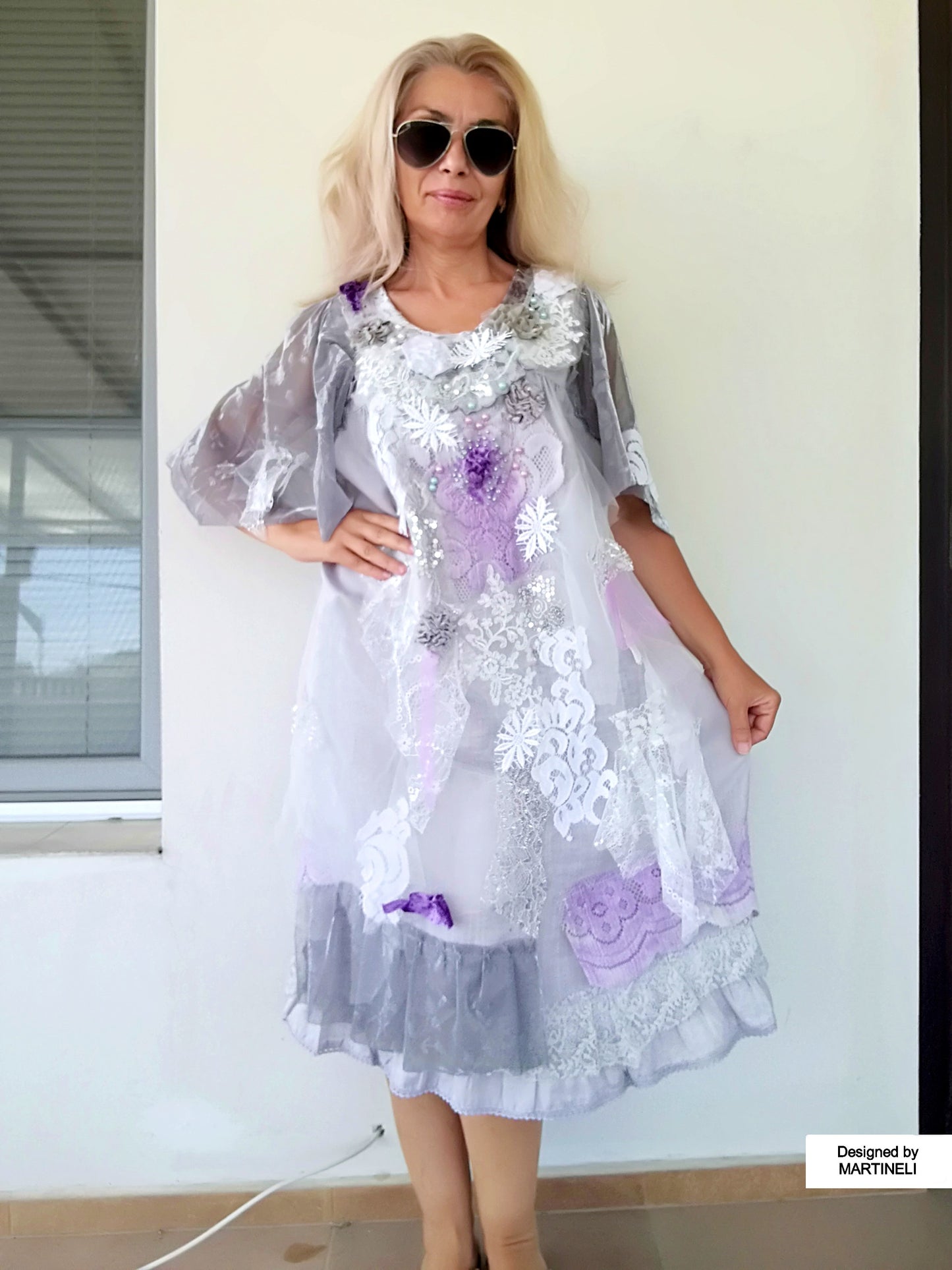 Plus Size Embroidered Linen Dress 2XL Maxi Boho Summer Dress