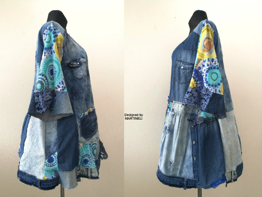Plus Size Denim Dress 3XL Loose Boho Shirt Dress For Women