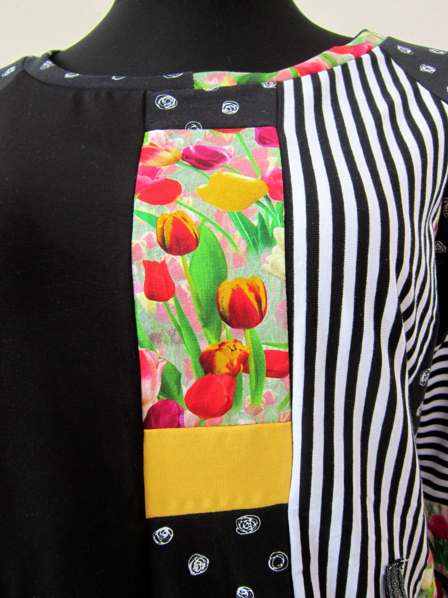 Long Sleeves T-Shirt Top for Women,M Striped Cotton Top