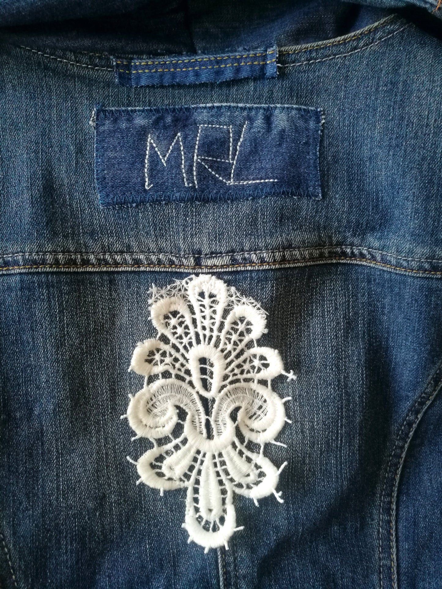 Hooded Denim Jacket,M Sleeveless Duster Jacket