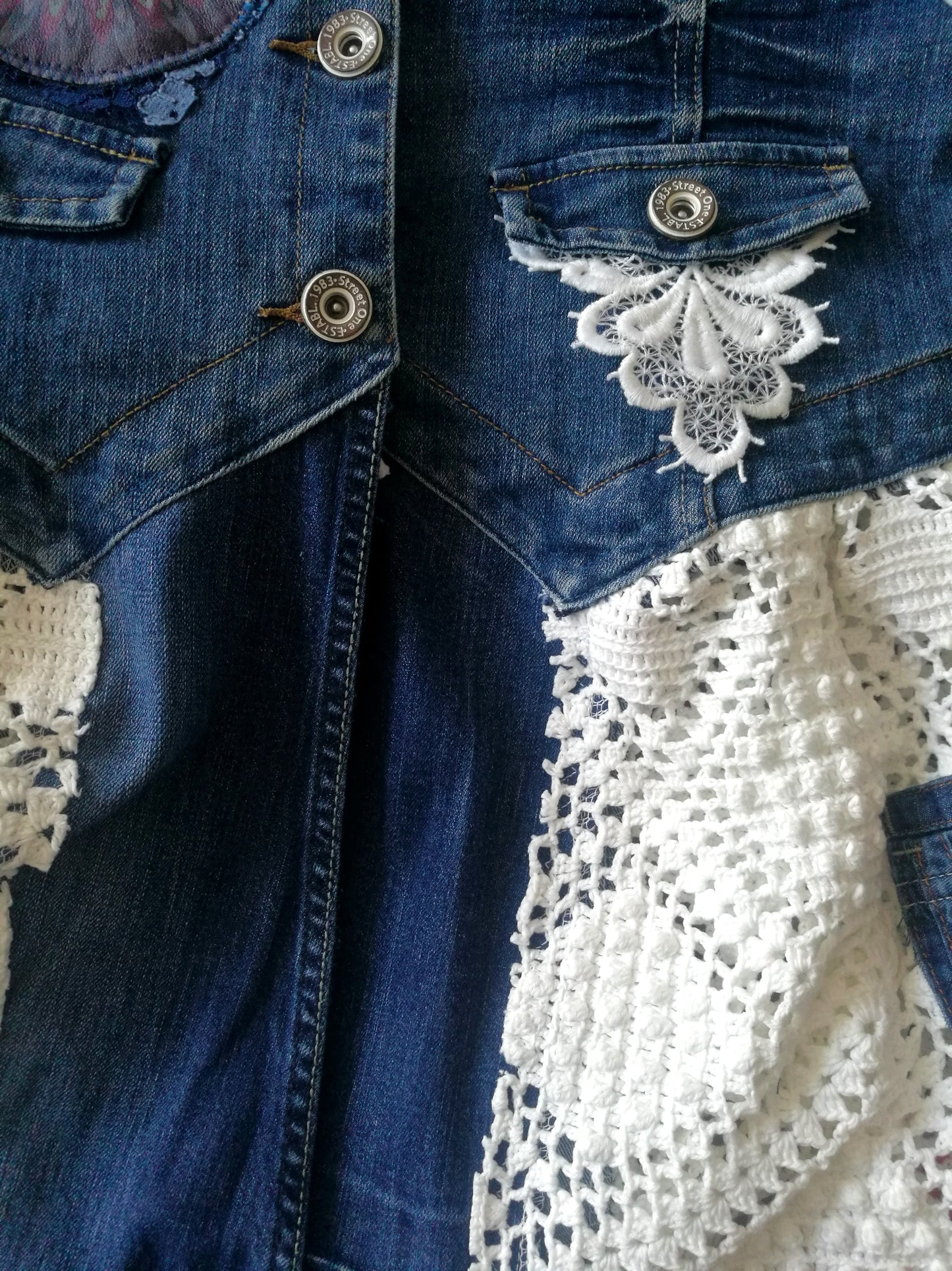Hooded Denim Jacket,M Sleeveless Duster Jacket