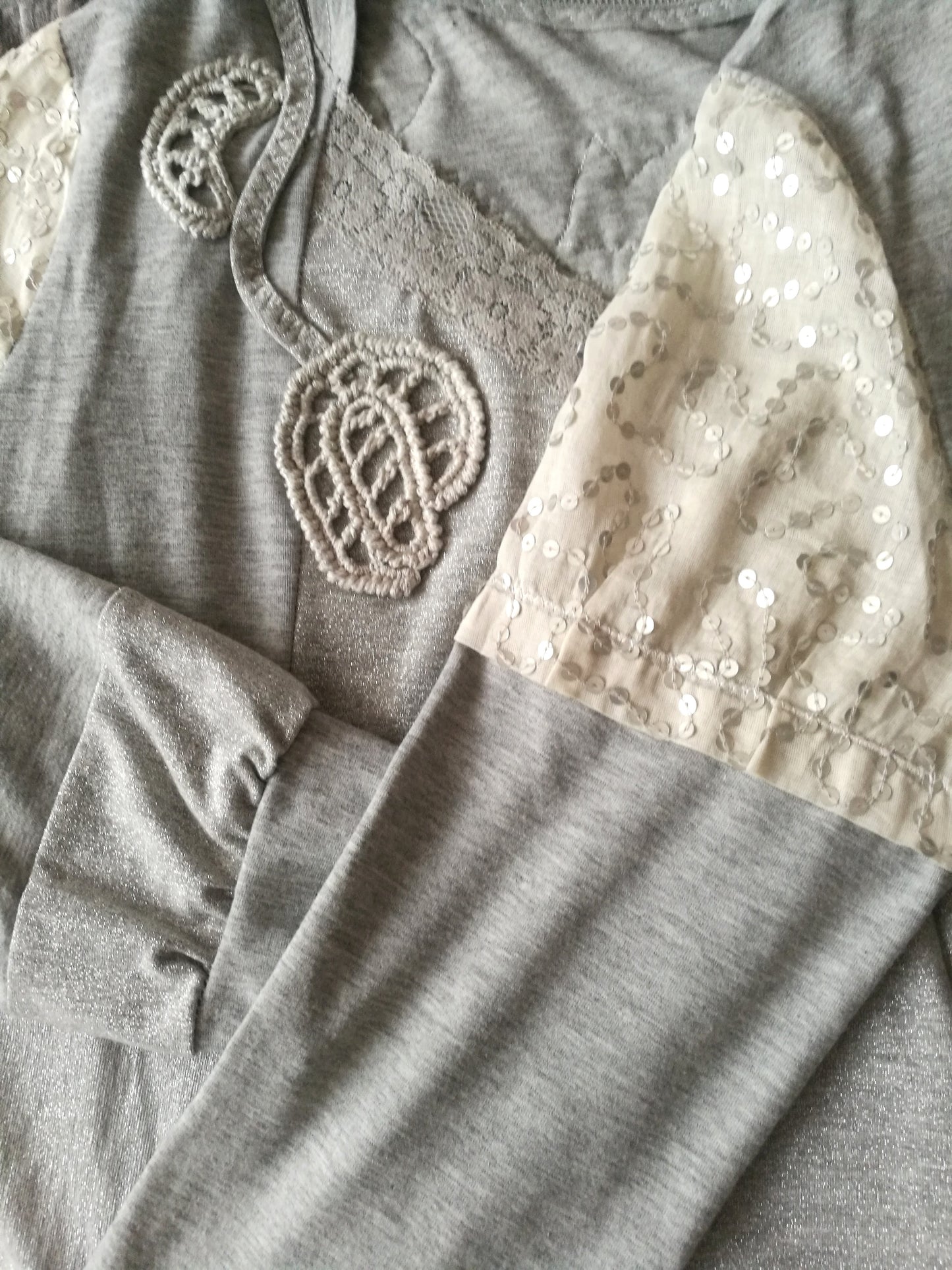 Gray Tunic Dress,M Casual Chic Cotton Top