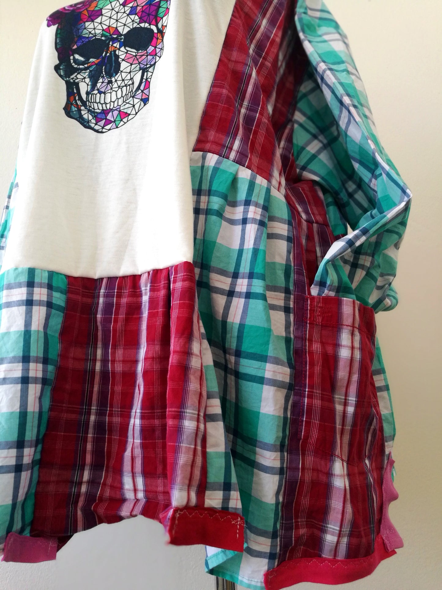 Plus Size T-Shirt Dress,5XL Maxi Skull Dress