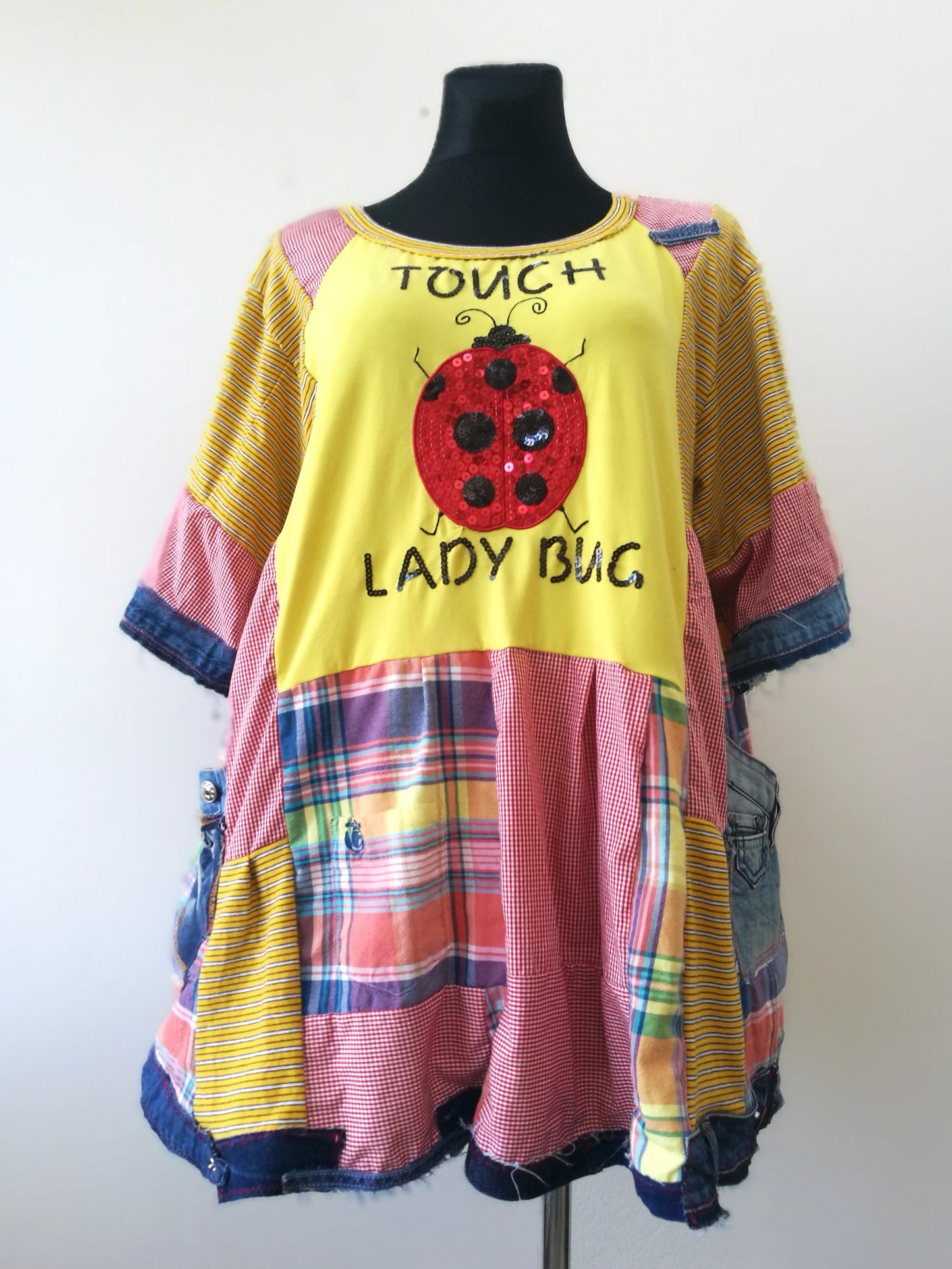 Plus Size T-Shirt Dress,3XL Maxi Denim Tunic Top