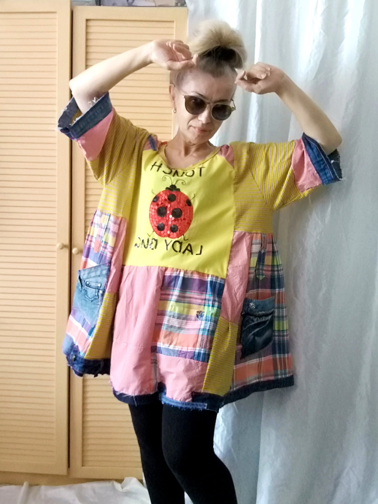 Plus Size T-Shirt Dress,3XL Maxi Denim Tunic Top