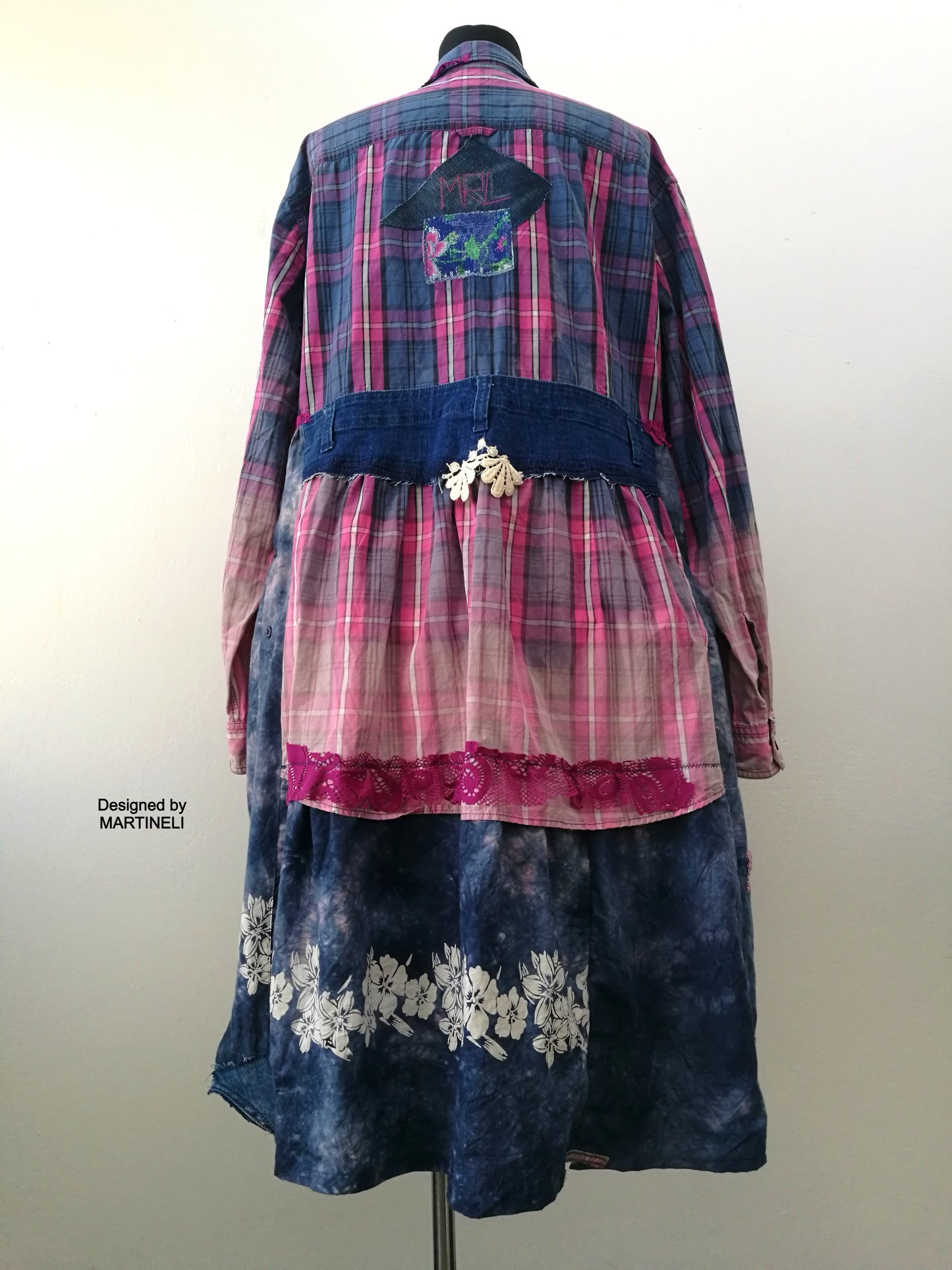 Plus Size Pink Jacket Dress,3XL Long Denim Duster Dress