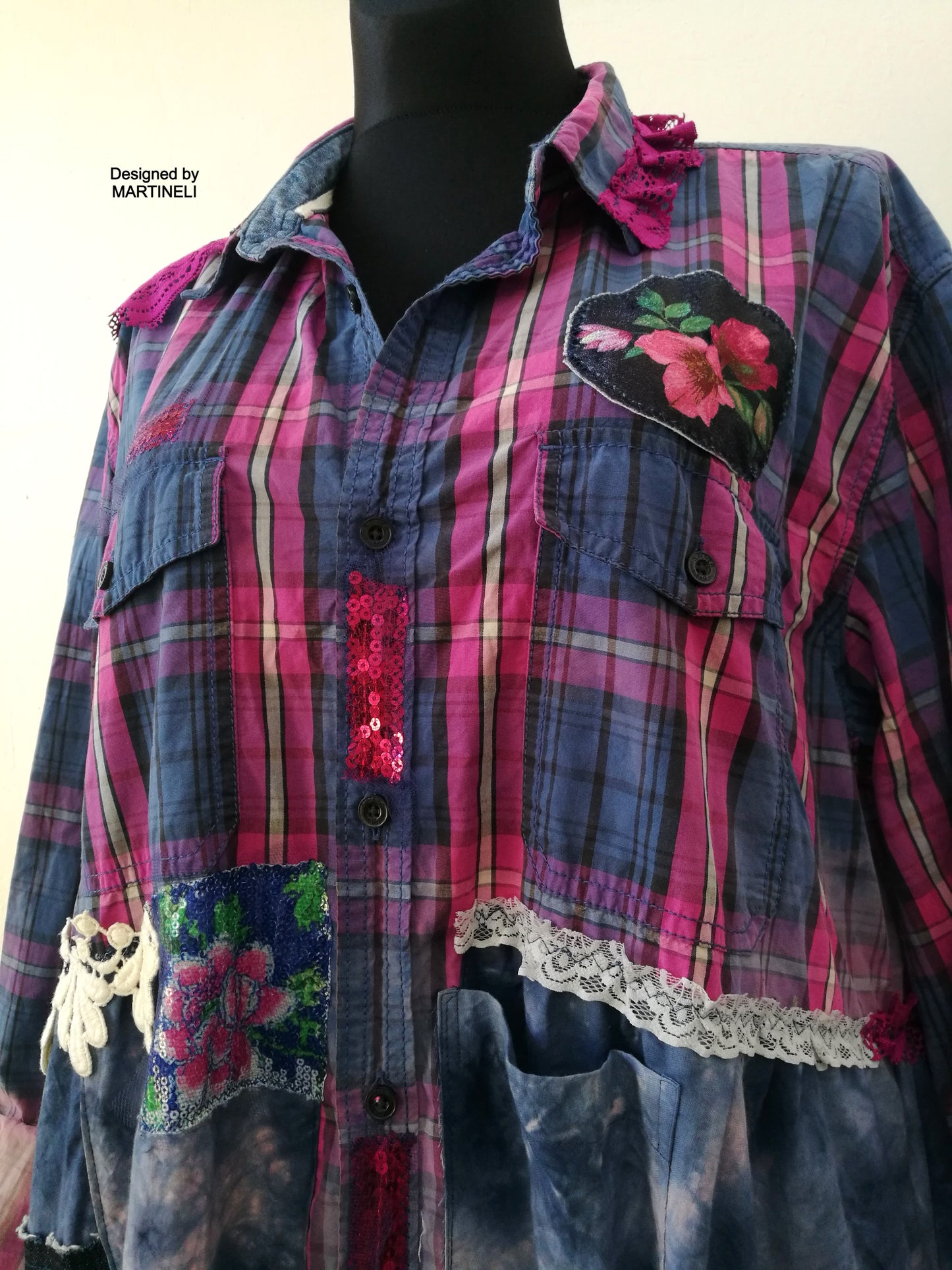 Plus Size Pink Jacket Dress,3XL Long Denim Duster Dress