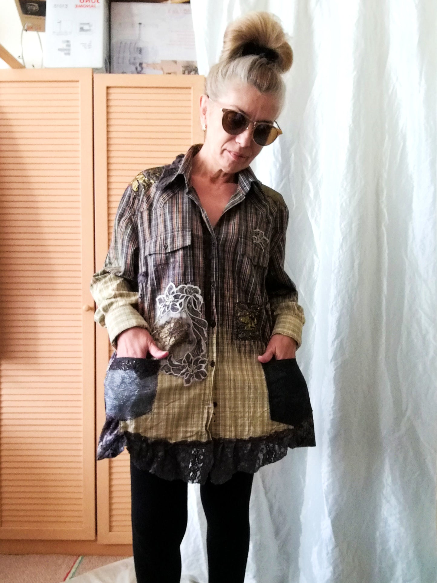 Brown Jacket Dress,XL Long Shirt Dress