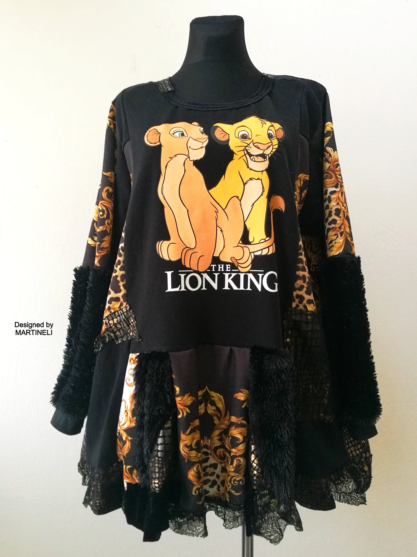 Plus Size Animal Print Dress,3XL Black Sweatshirt Dress