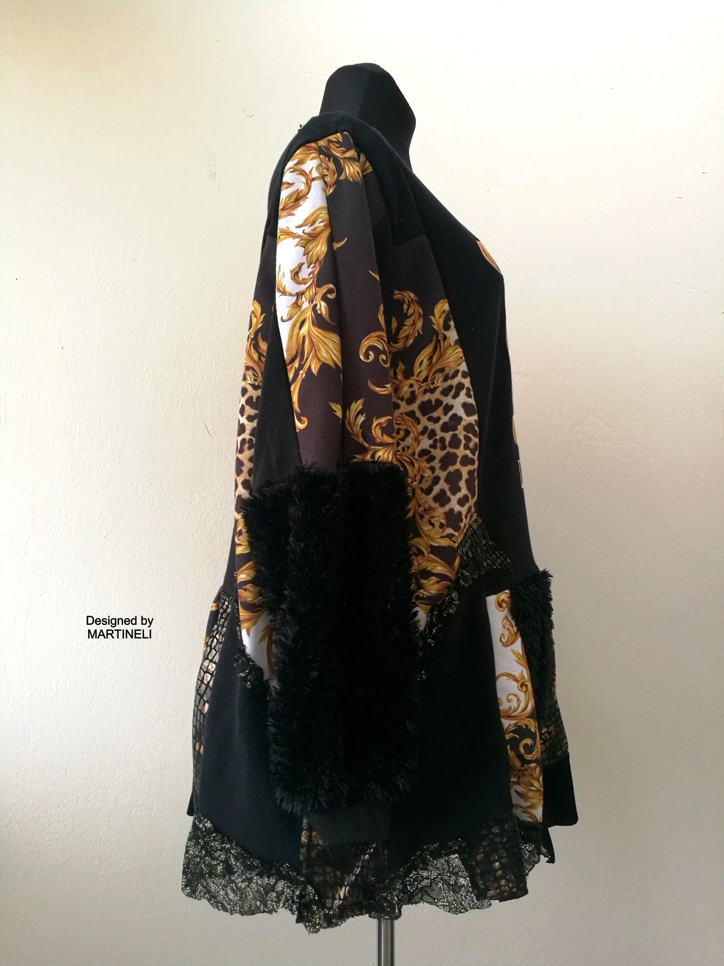 Plus Size Animal Print Dress,3XL Black Sweatshirt Dress