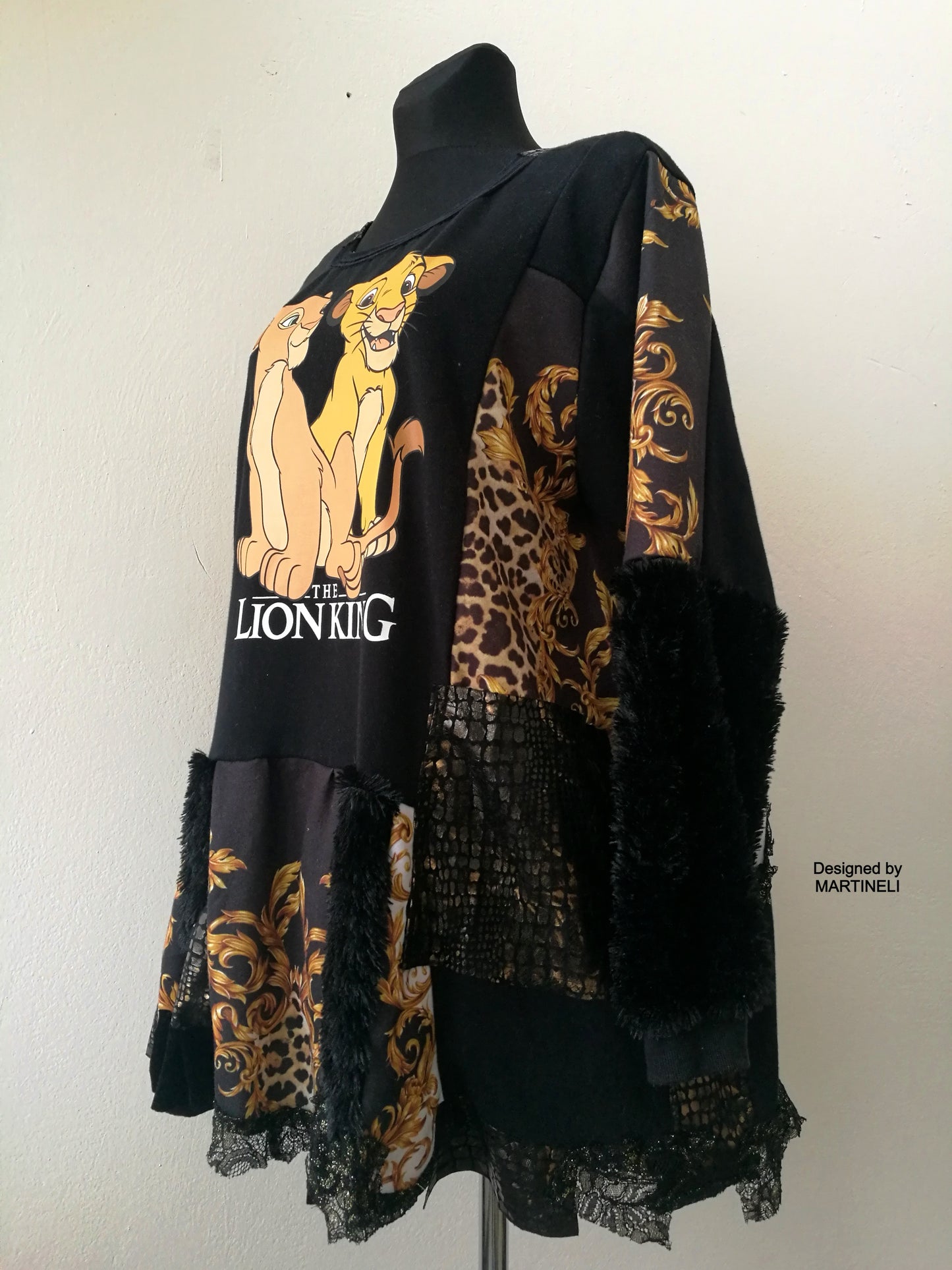 Plus Size Animal Print Dress,3XL Black Sweatshirt Dress