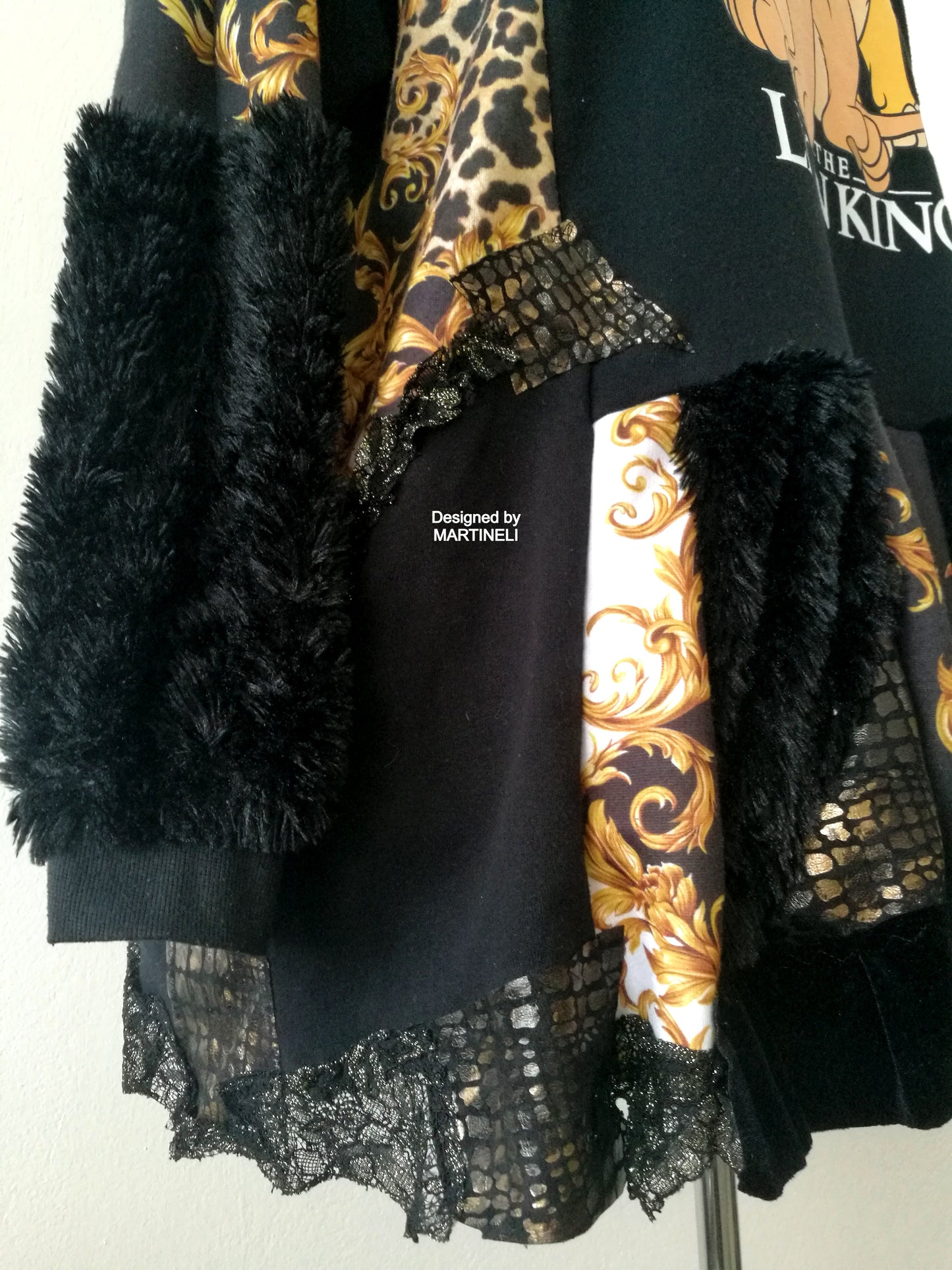 Plus Size Animal Print Dress,3XL Black Sweatshirt Dress