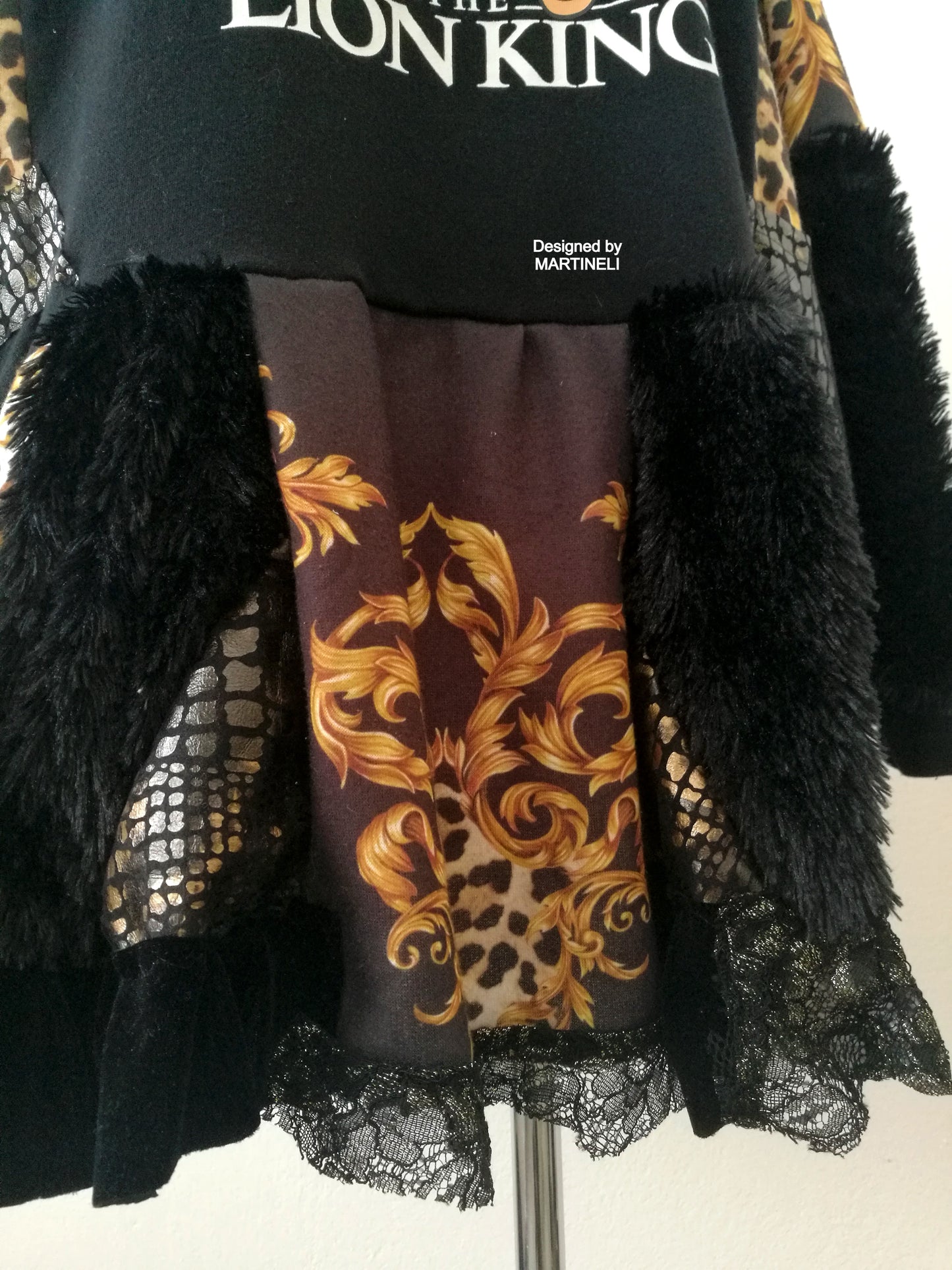 Plus Size Animal Print Dress,3XL Black Sweatshirt Dress