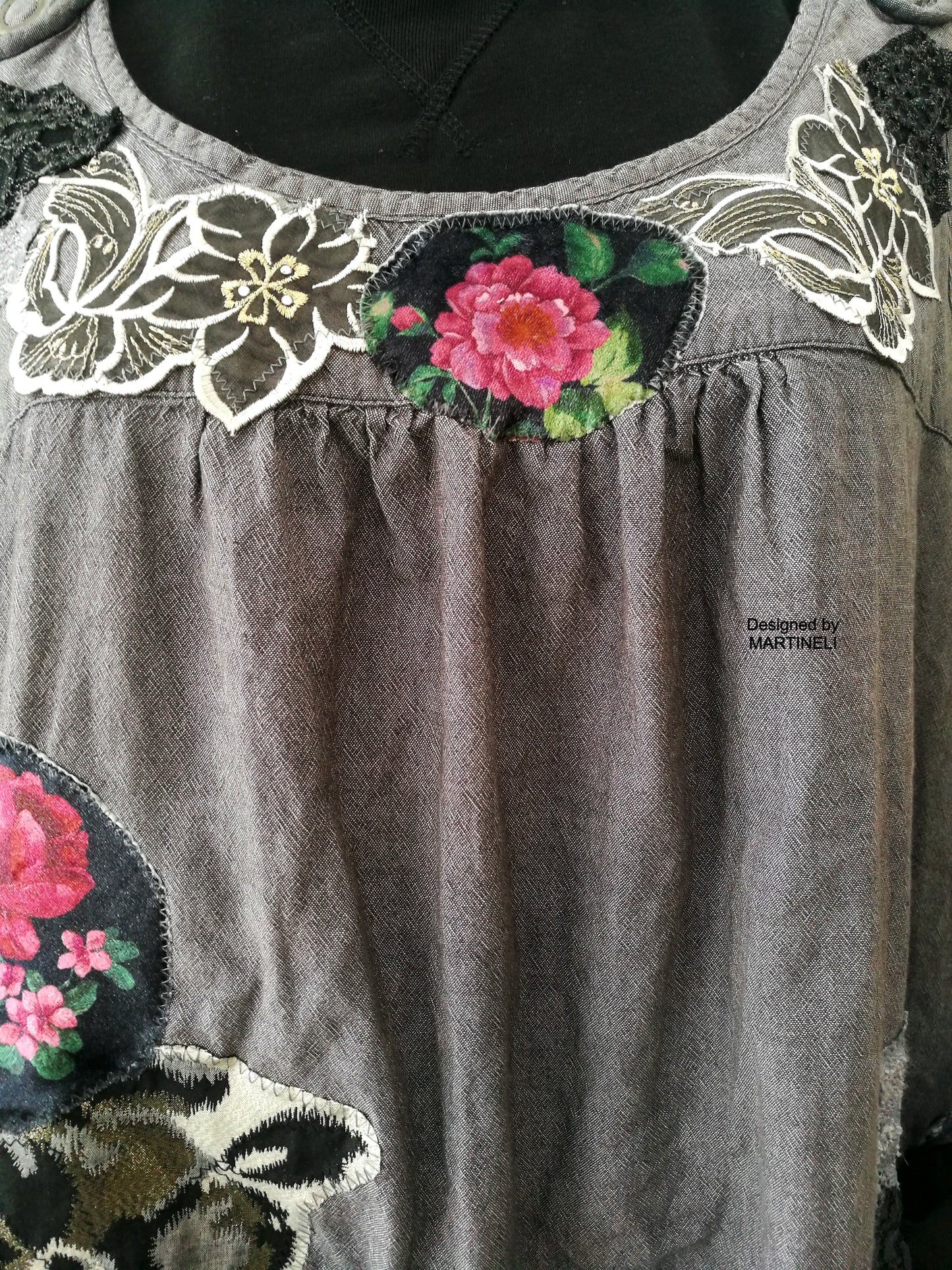 Plus Size Pinafore Dress,3X Boho Embroidered Overall Dress