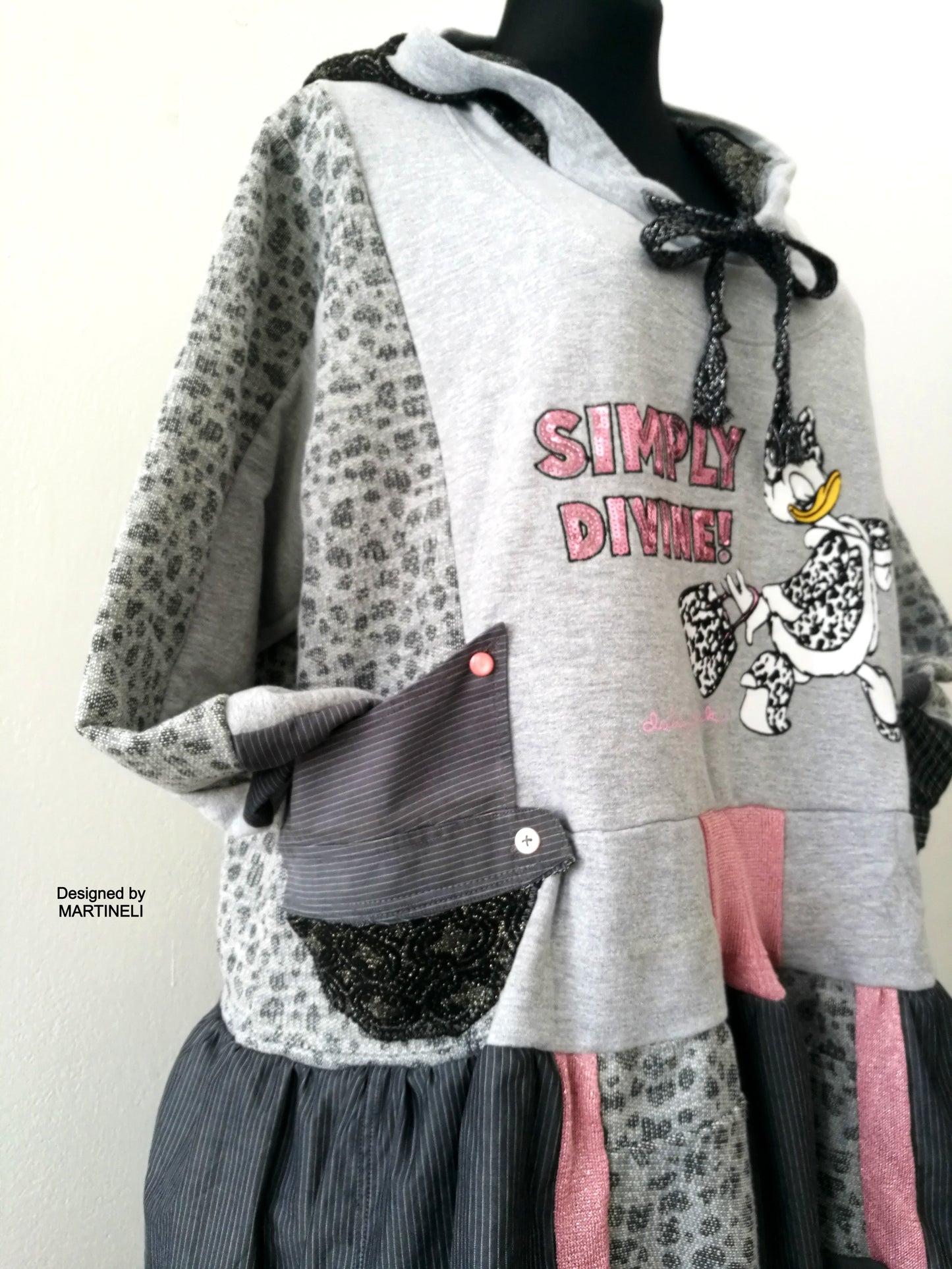 Plus Size Hooded Dress,3X Daisy Duck Sweatshirt Dress
