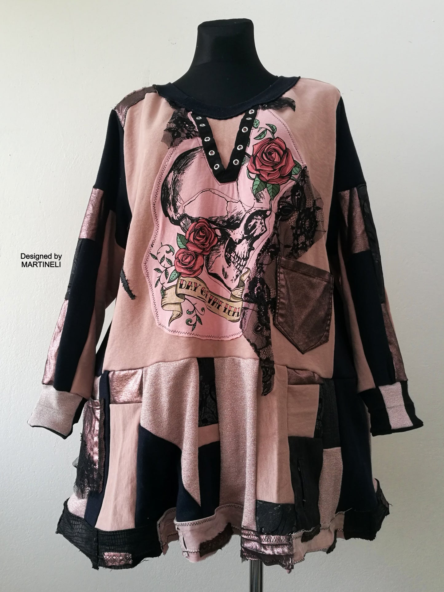 Plus Size Sweatshirt Dress,3X/4X Maxi Gothic Dress