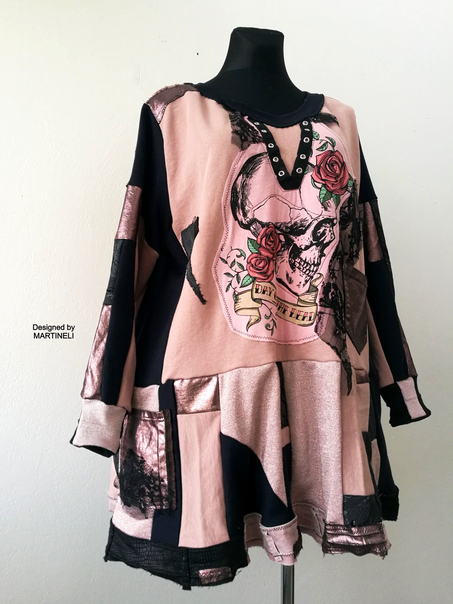 Plus Size Sweatshirt Dress,3X/4X Maxi Gothic Dress