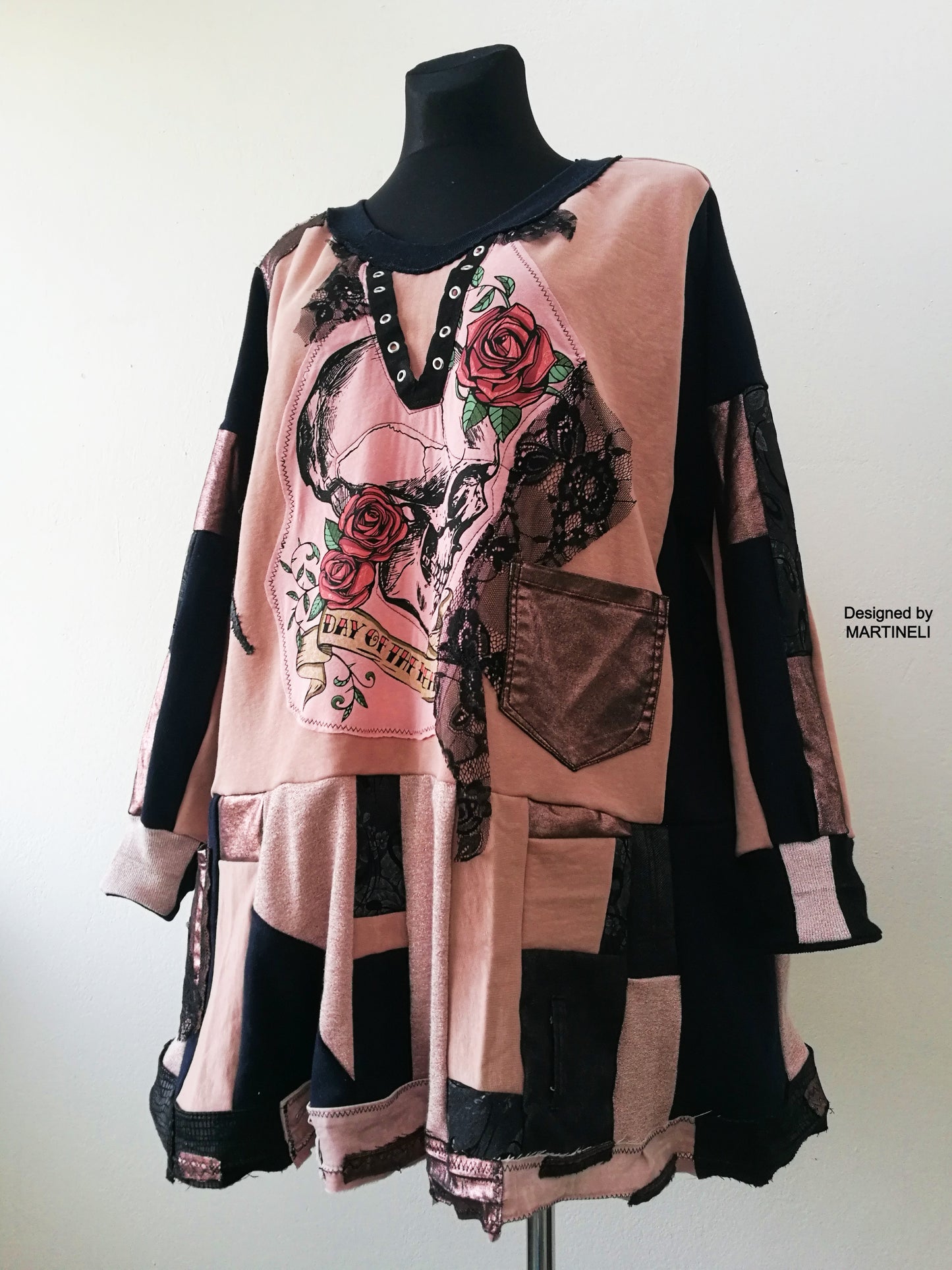 Plus Size Sweatshirt Dress,3X/4X Maxi Gothic Dress