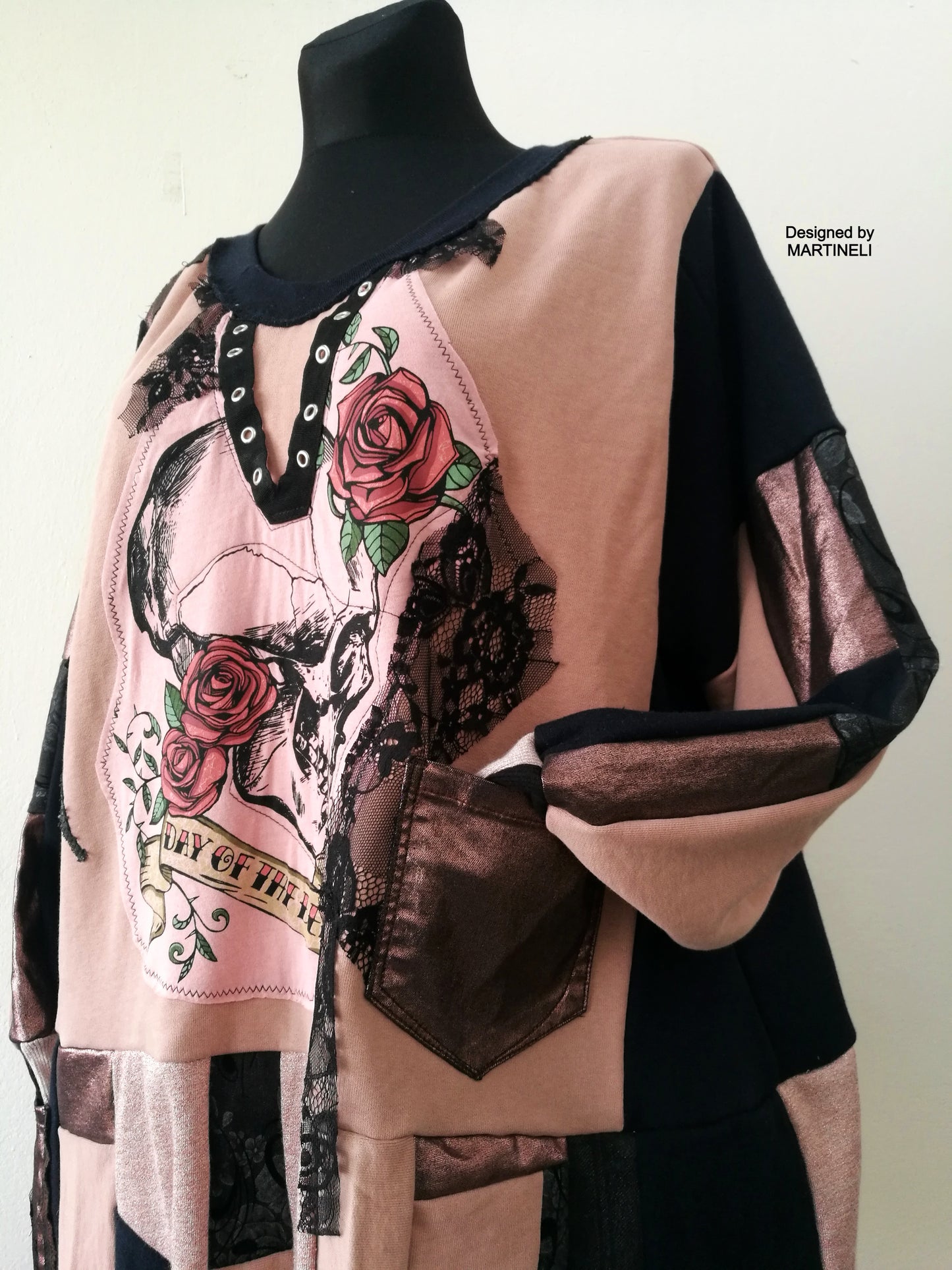 Plus Size Sweatshirt Dress,3X/4X Maxi Gothic Dress