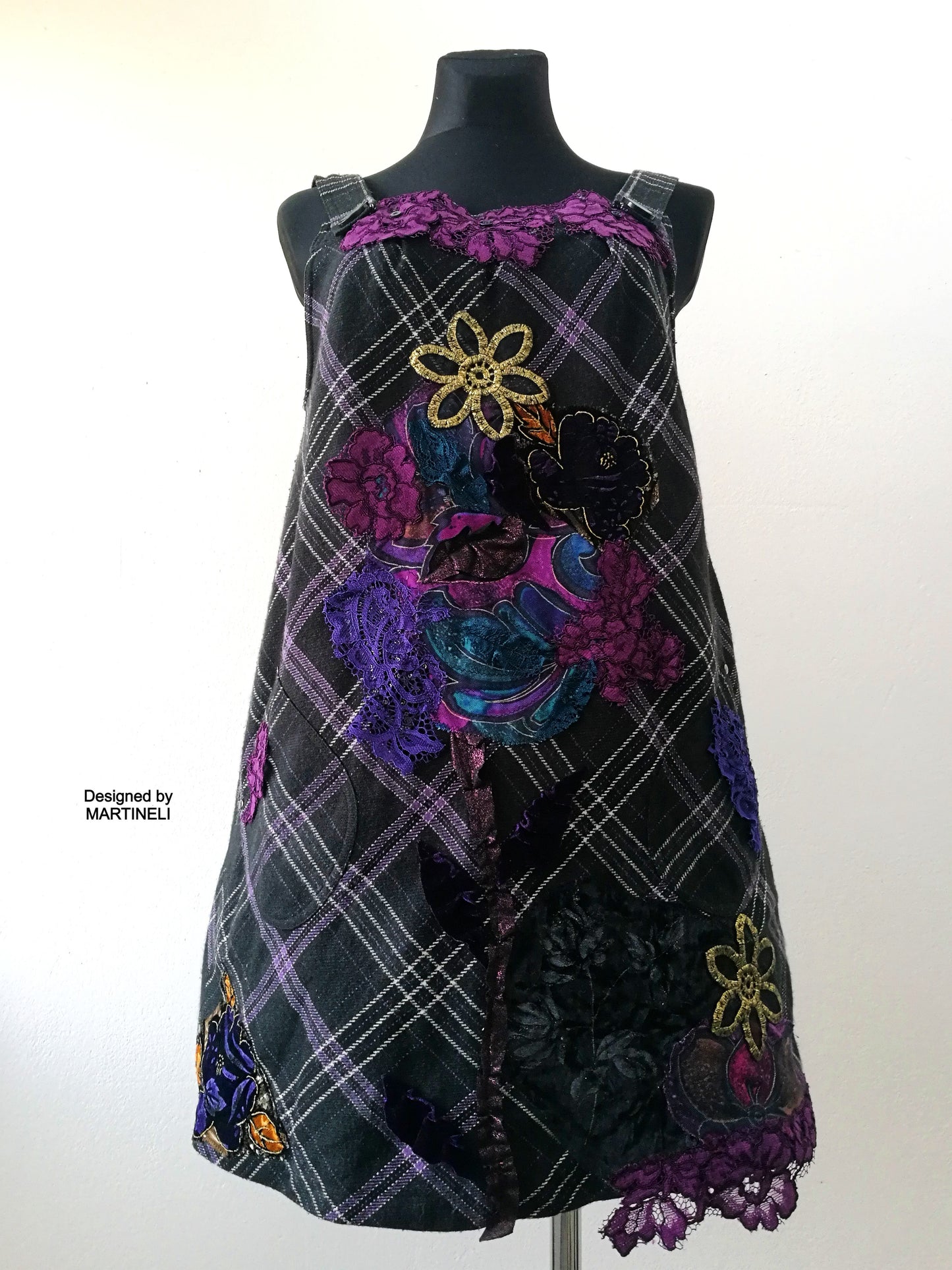 Purple Pinafore Dress,XL Wool Overall Dress,Jumper Dress