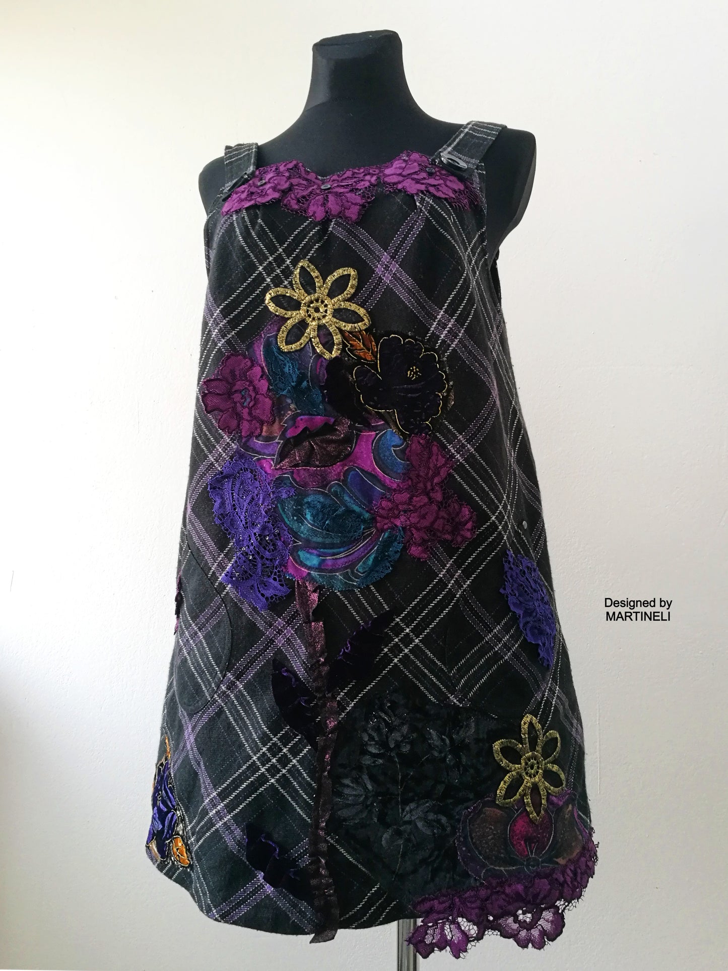 Purple Pinafore Dress,XL Wool Overall Dress,Jumper Dress
