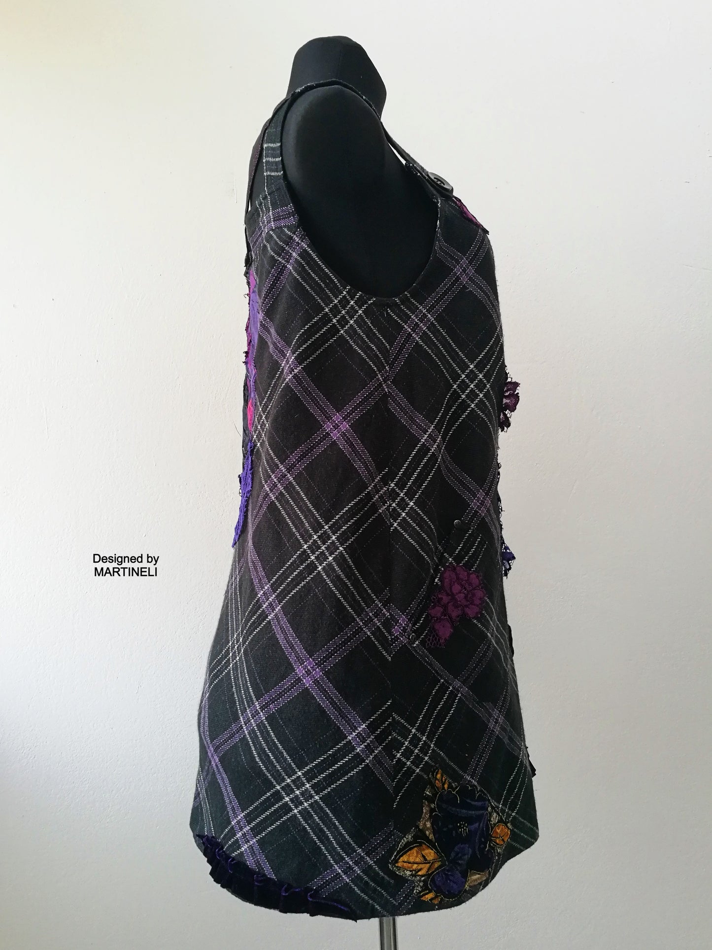 Purple Pinafore Dress,XL Wool Overall Dress,Jumper Dress