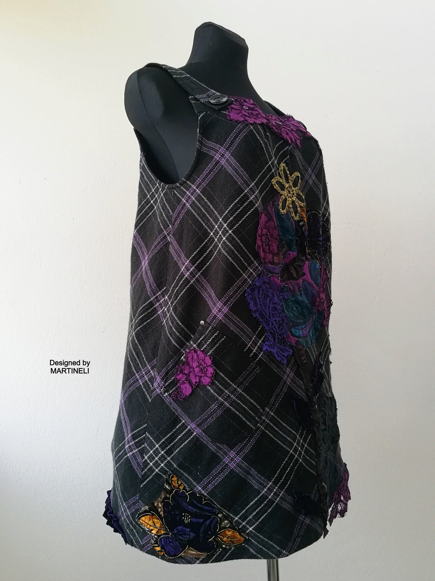 Purple Pinafore Dress,XL Wool Overall Dress,Jumper Dress