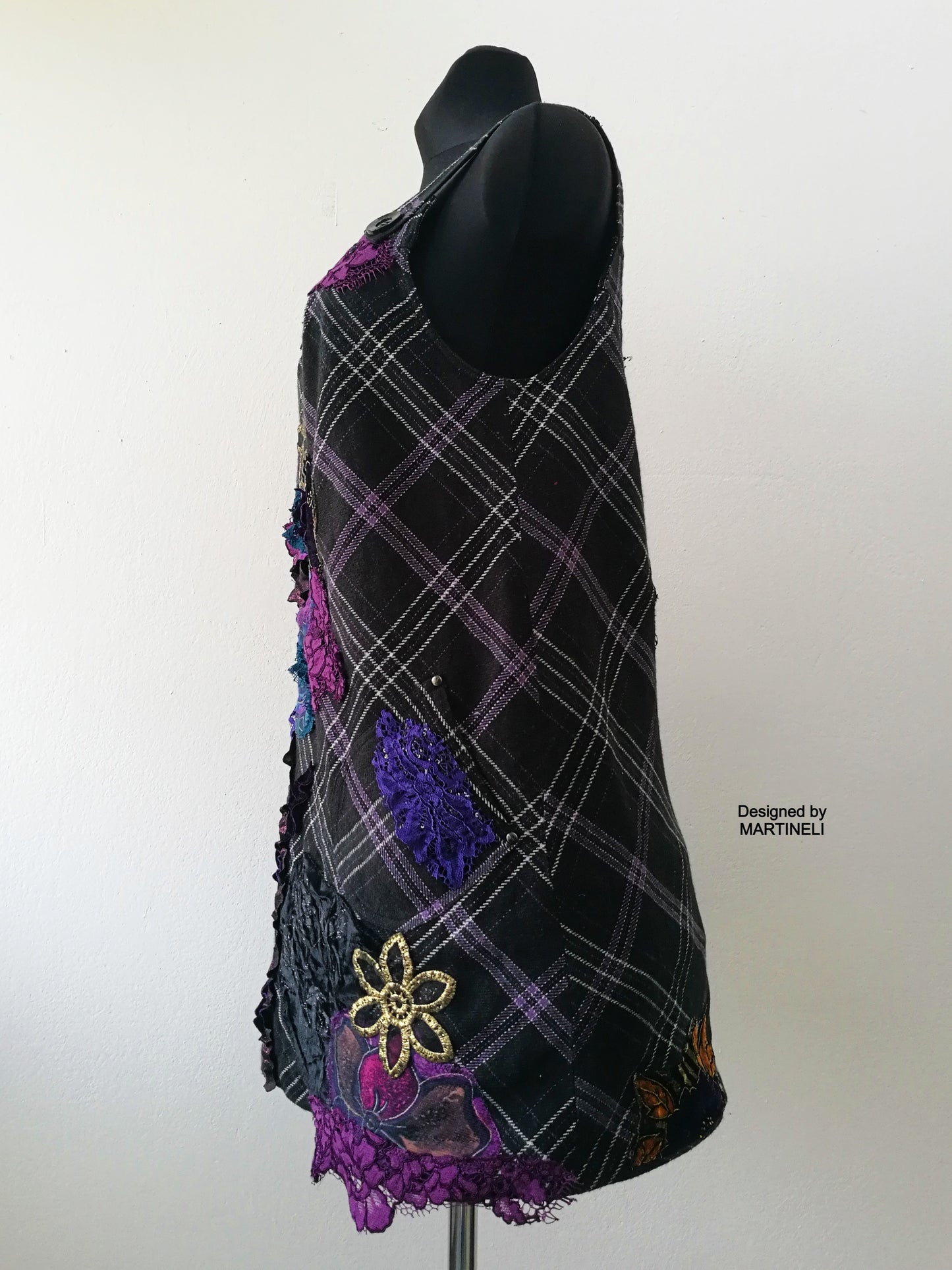 Purple Pinafore Dress,XL Wool Overall Dress,Jumper Dress