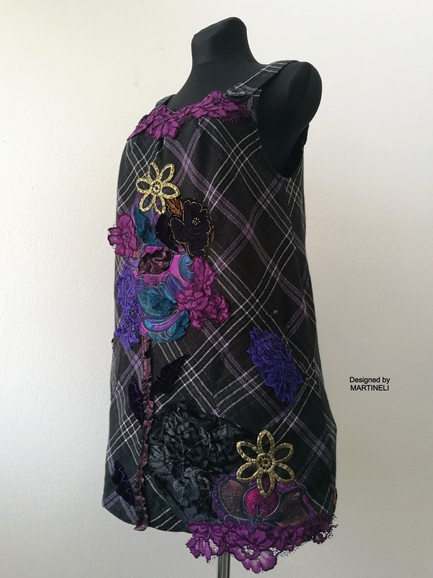Purple Pinafore Dress,XL Wool Overall Dress,Jumper Dress