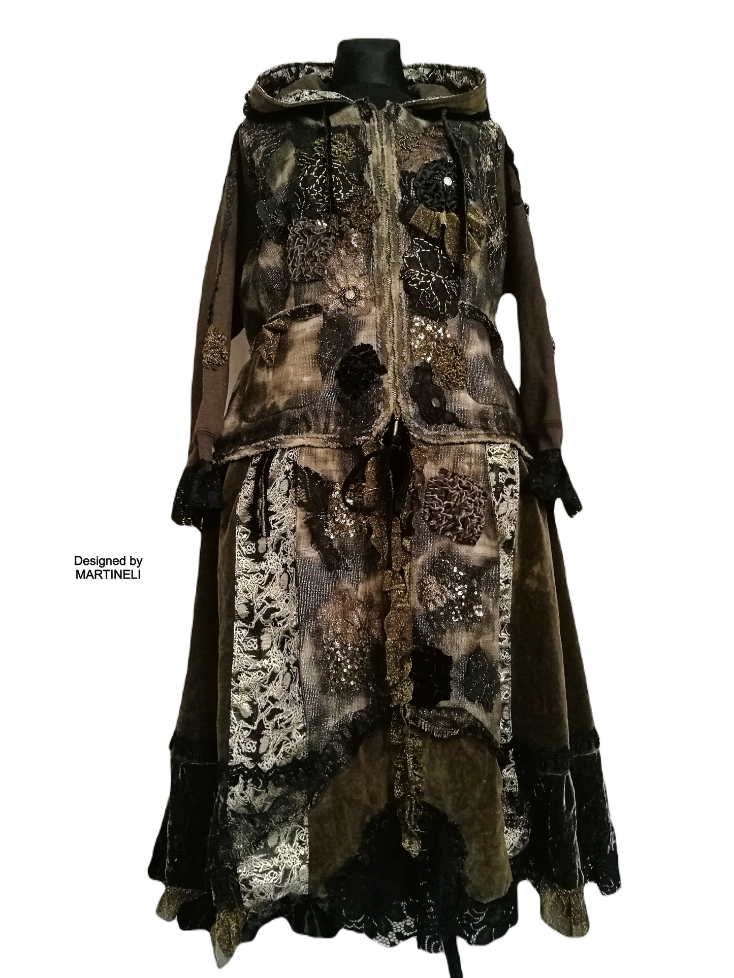 Plus Size Linen Coat,3XL/4XL Boho Style Hooded Maxi Coat